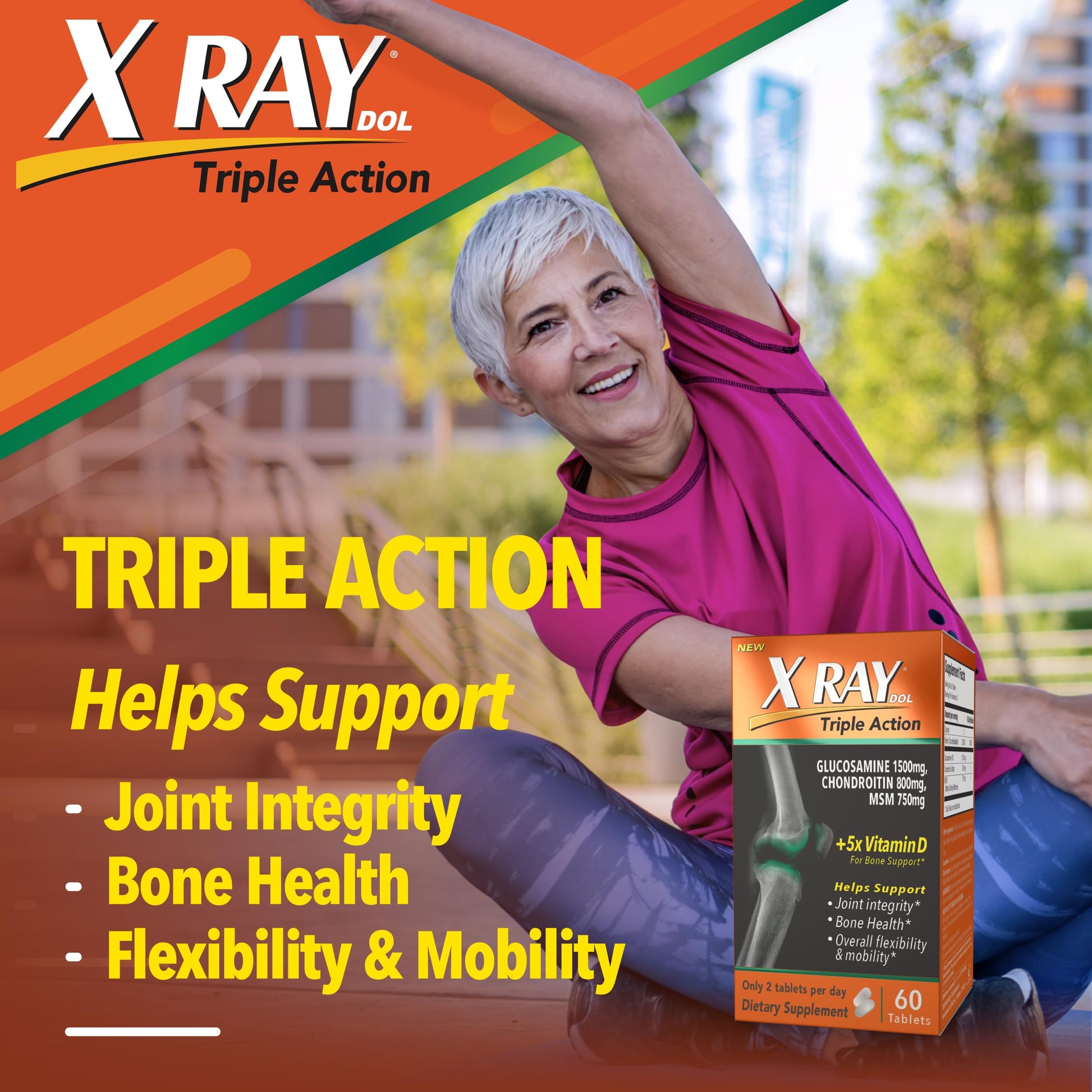X Ray Dol Triple Action Joint Health Supplement, with 5X Vitamin D, Glucosamine 1500mg X Ray Dol Au supplements