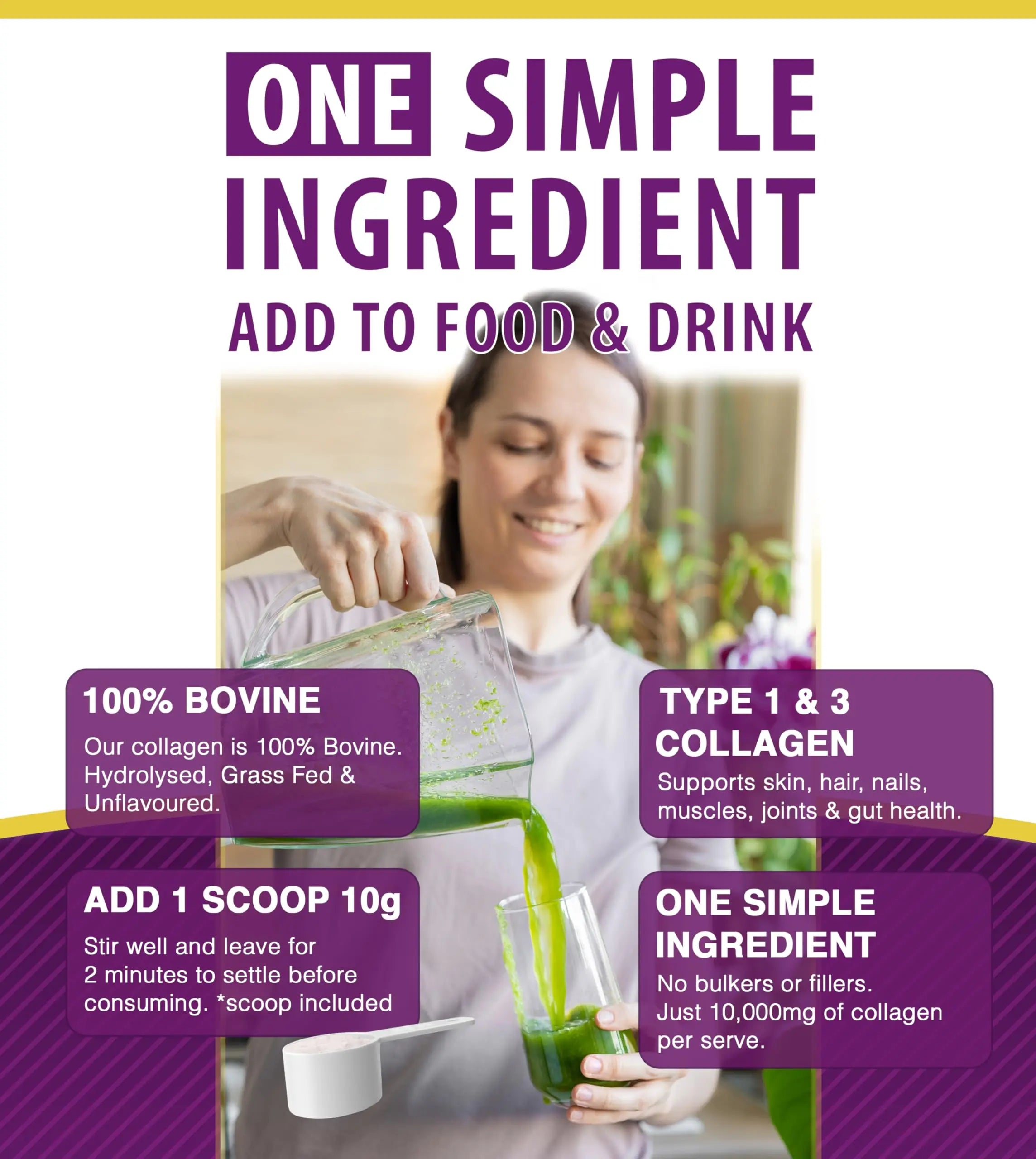 Collagen Powder 600g - 60 Servings - Collagen Peptides Supplement with High ONYX INGREDIENTS 101 Au supplements