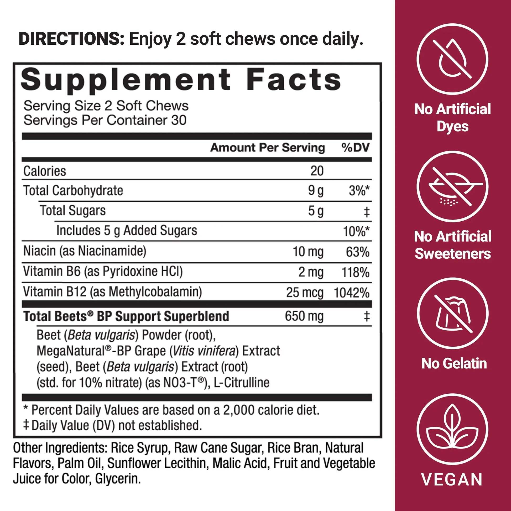 FORCE FACTOR Total Beets Blood Pressure Support Supplement, Beets Supplements Force Factor Au supplements