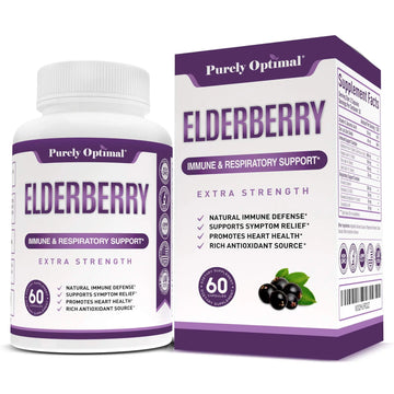 Purely Optimal Premium Black Elderberry Capsules - Sambucus Elderberry Pills for Adults Purely Optimal Au supplements
