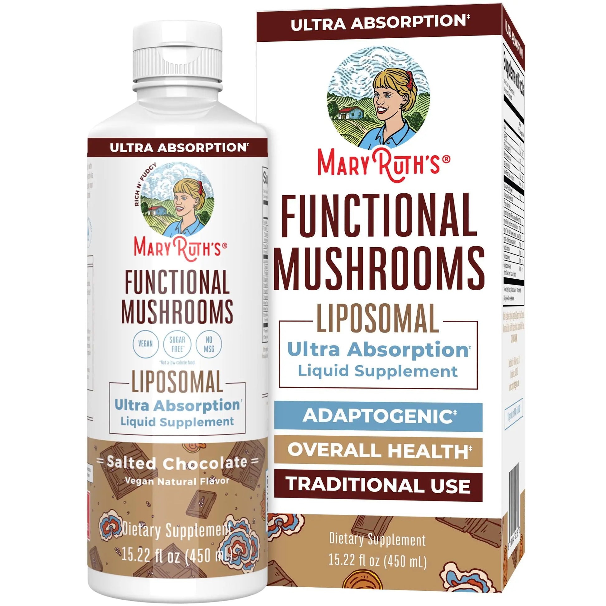 MaryRuth Organics Mushroom, Mushroom Supplement, Mushroom Liquid Vitamin, Reishi Mushroom Supplement for Immune Support, Turkey Tail Vitamin for Stress Relief, Vegan, Non-GMO, Gluten Free, 15.22 Fl Oz MARYRUTH'S Au supplements
