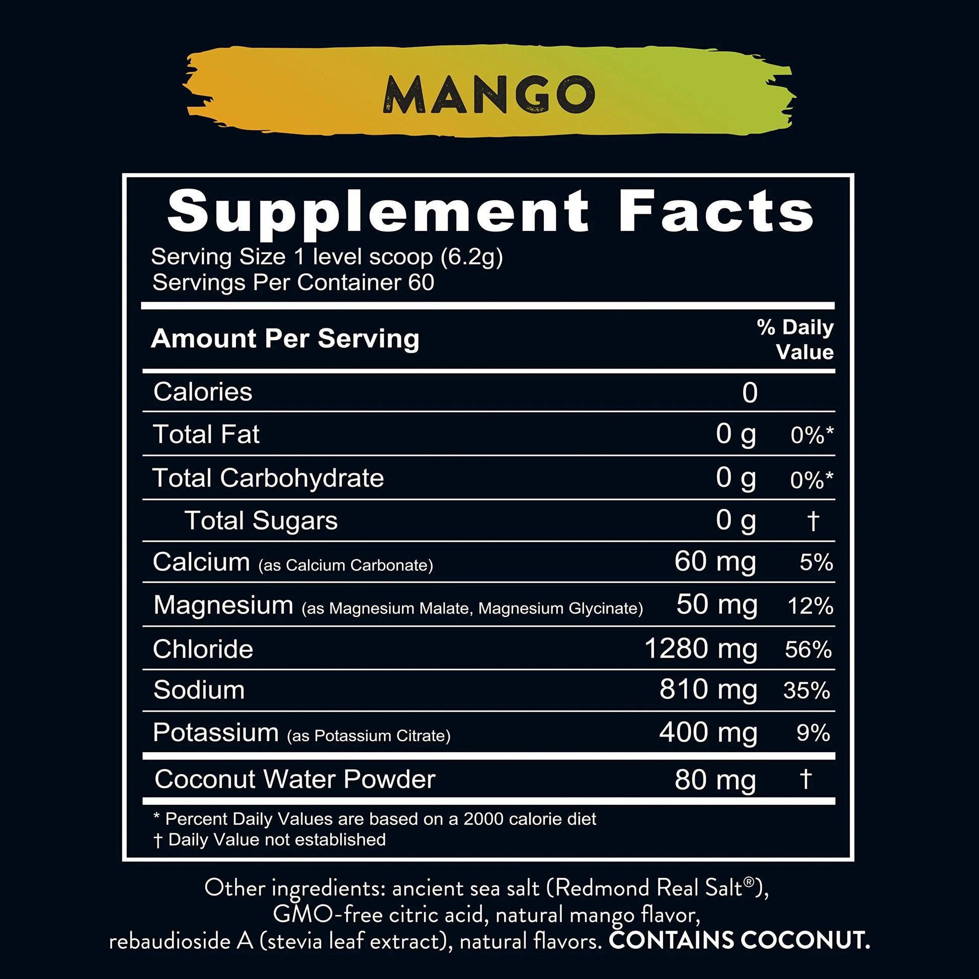 Redmond Re-Lyte Hydration Electrolyte Mix (Mango) REDMOND Au supplements