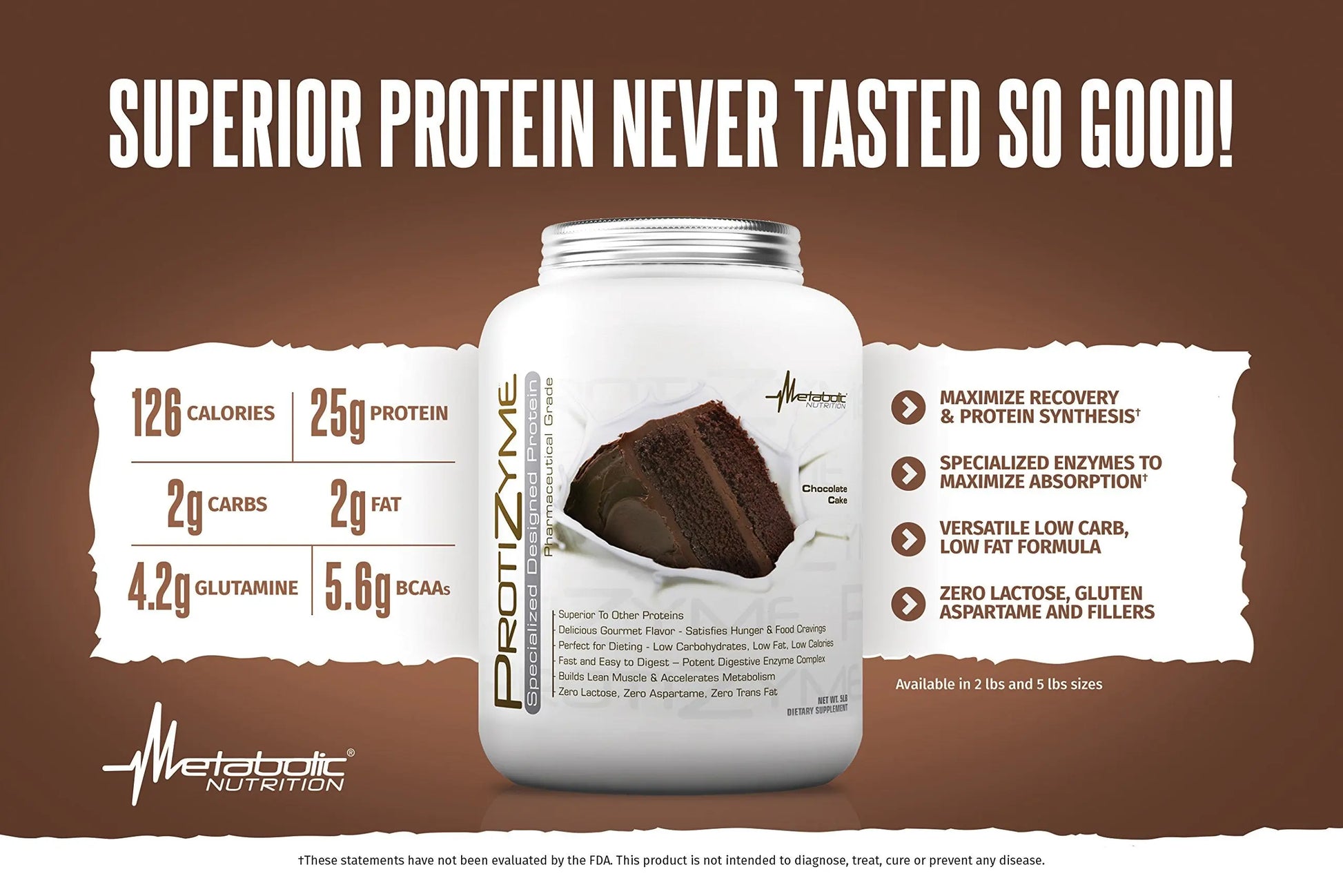 Metabolic Nutrition | Protizyme | 100% Whey Protein Powder | High Protein, Low Carb Metabolic Nutrition Au supplements