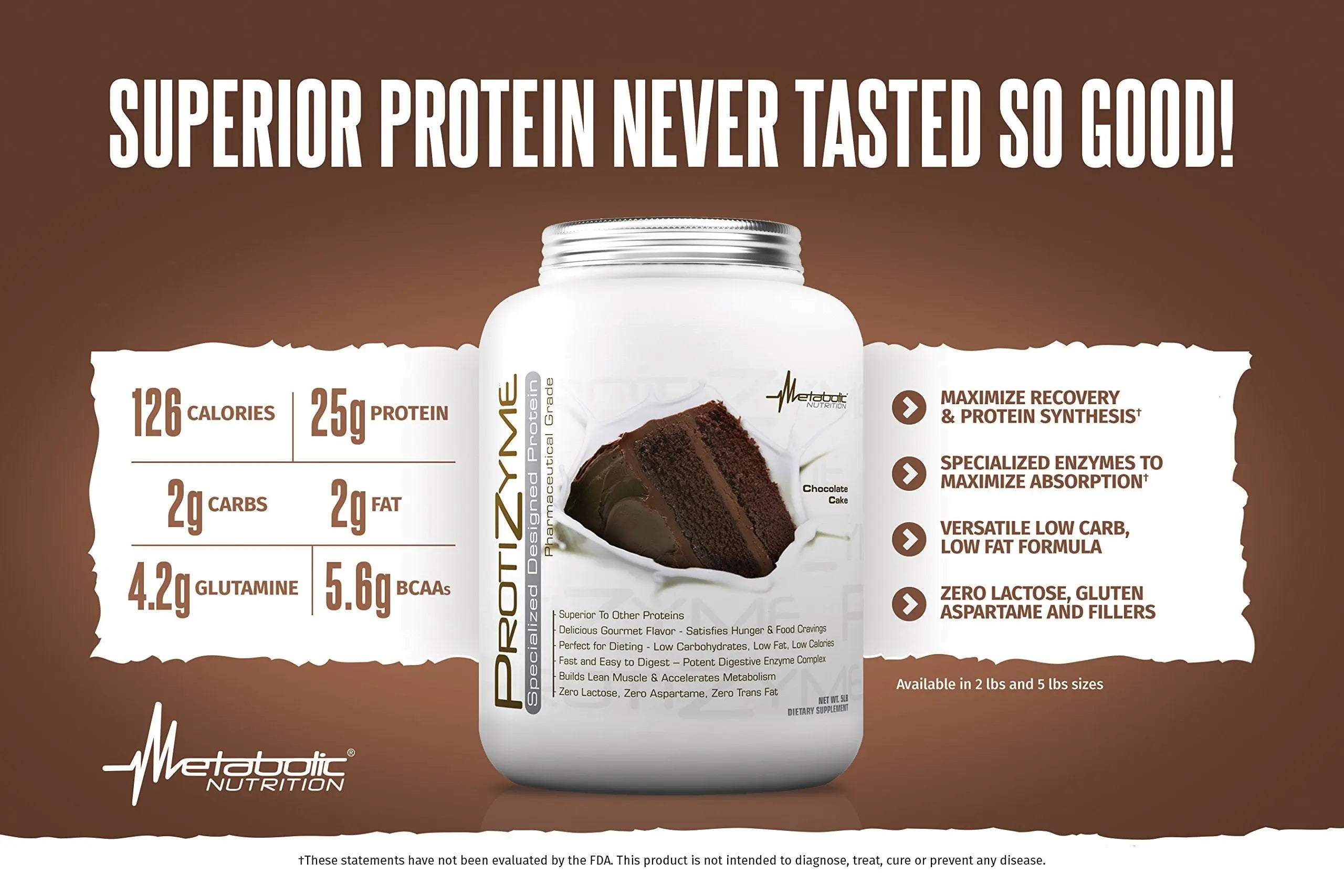 Metabolic Nutrition | Protizyme | 100% Whey Protein Powder | High Protein, Low Carb Metabolic Nutrition Au supplements