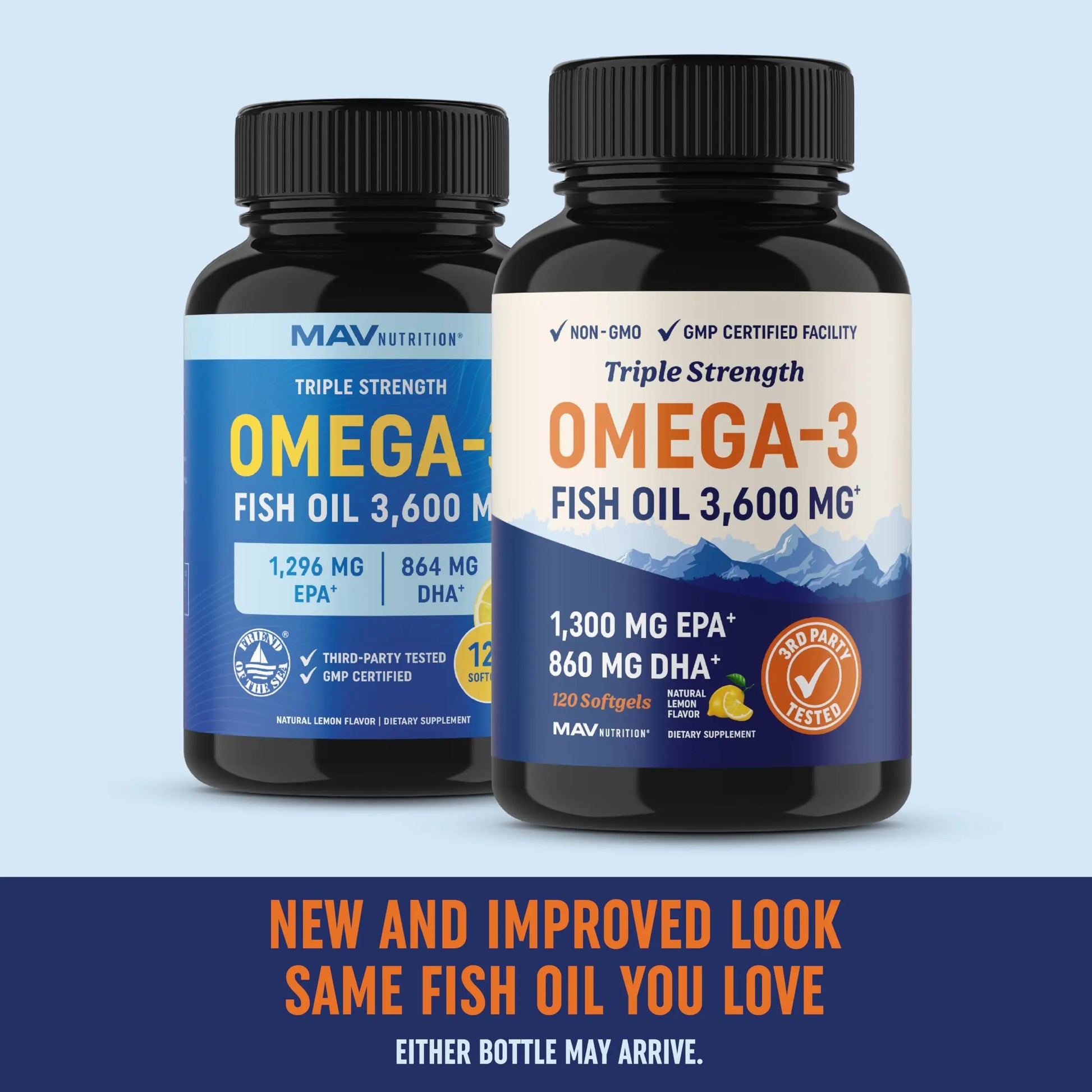 Triple Strength Omega 3 Fish Oil | 3600 mg EPA & DHA | Over 2100mg of Omega 3 Fatty MAV NUTRITION Au supplements