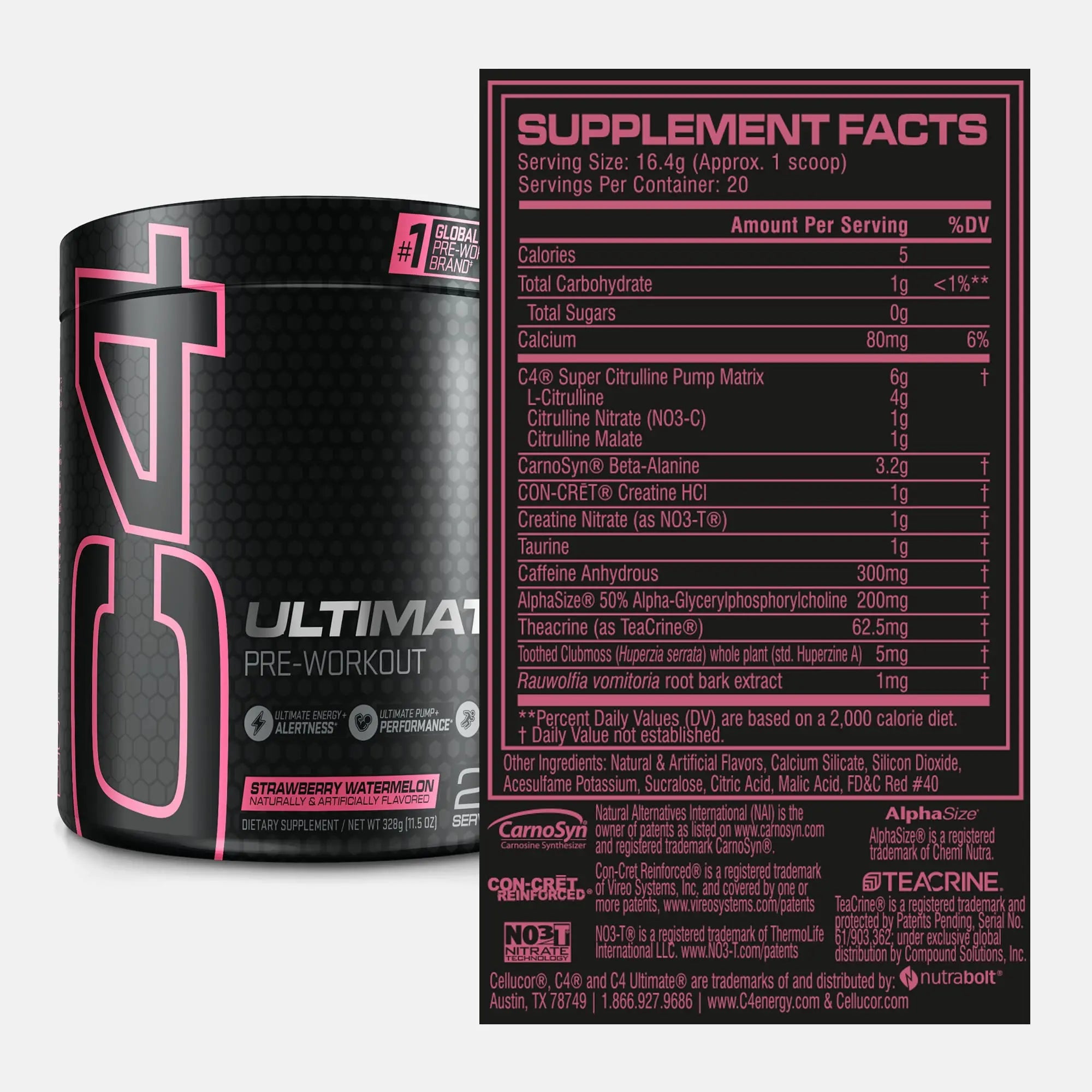 Cellucor C4 Ultimate Pre Workout Powder Strawberry Watermelon - Sugar Free Cellucor Au supplements