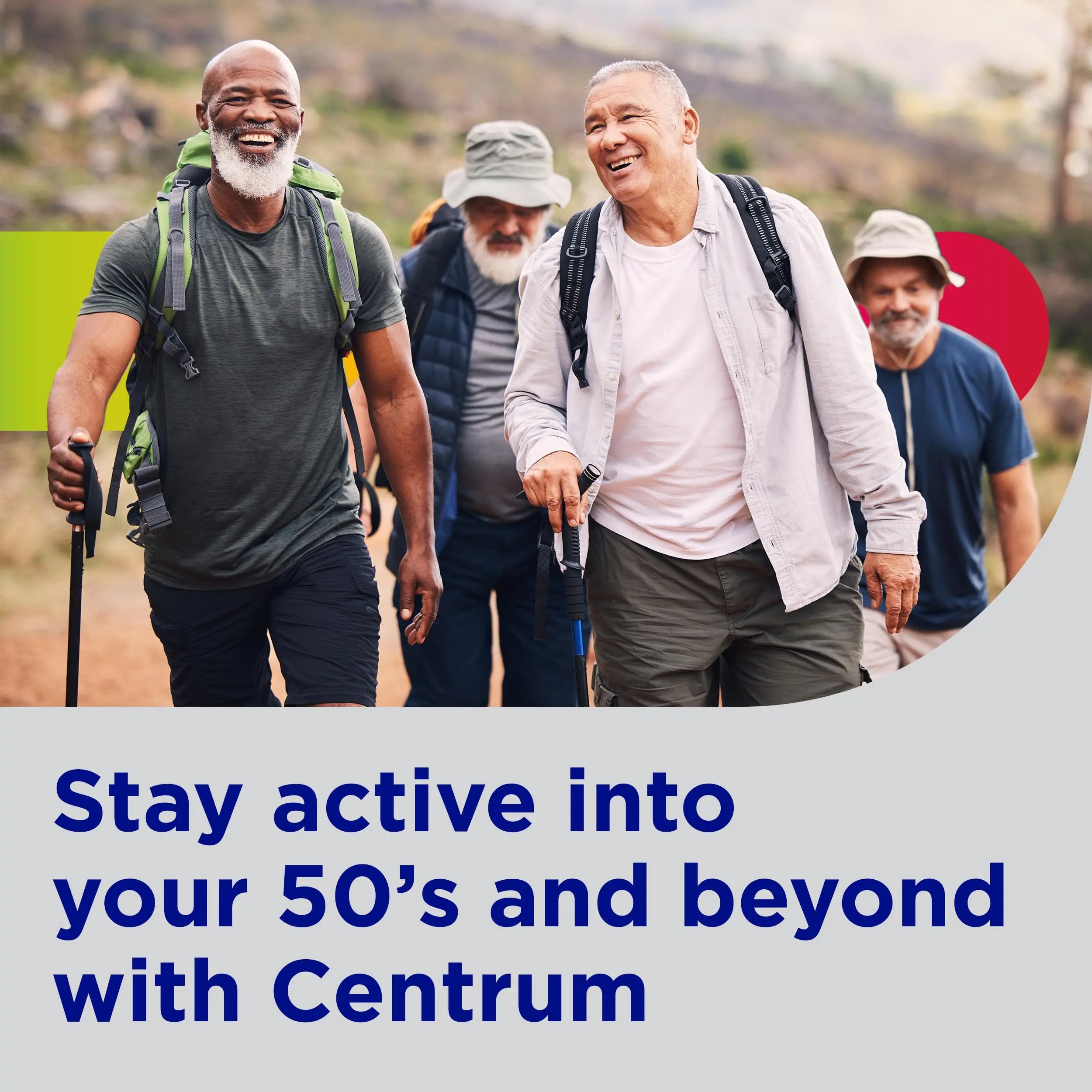 Centrum Silver Men's 50+ Multivitamin with Vitamin D3, B-Vitamins, Zinc for Memory and Cognition - 200 Tablets Centrum Au supplements