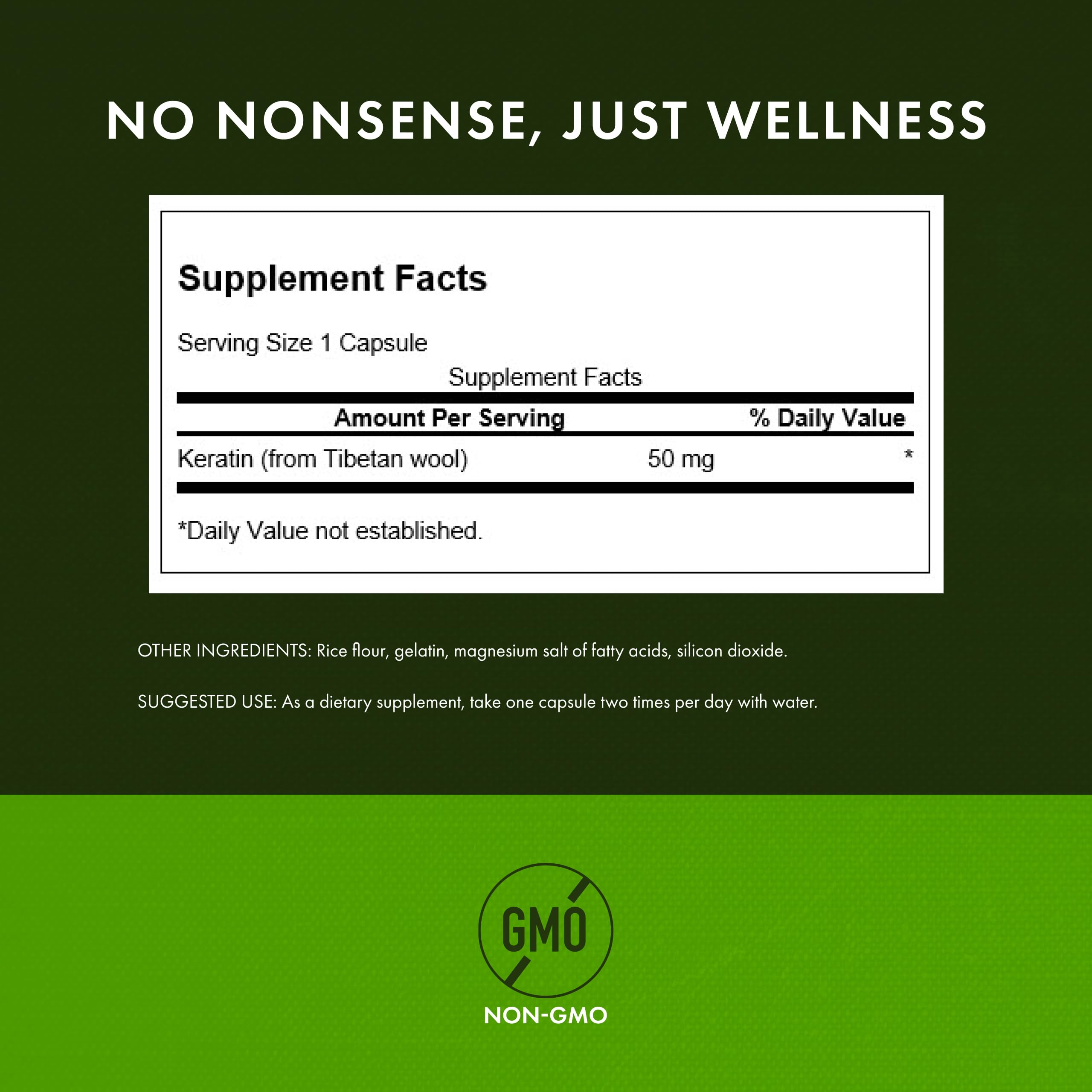 Swanson Keratin (from Tibetan Wool) - Natural Supplement Promoting Healthy Joints, Hair, Skin & Nails - Helps Nourish Healthy Connective Tissues - (60 Capsules, 50mg Each) Swanson Au supplements