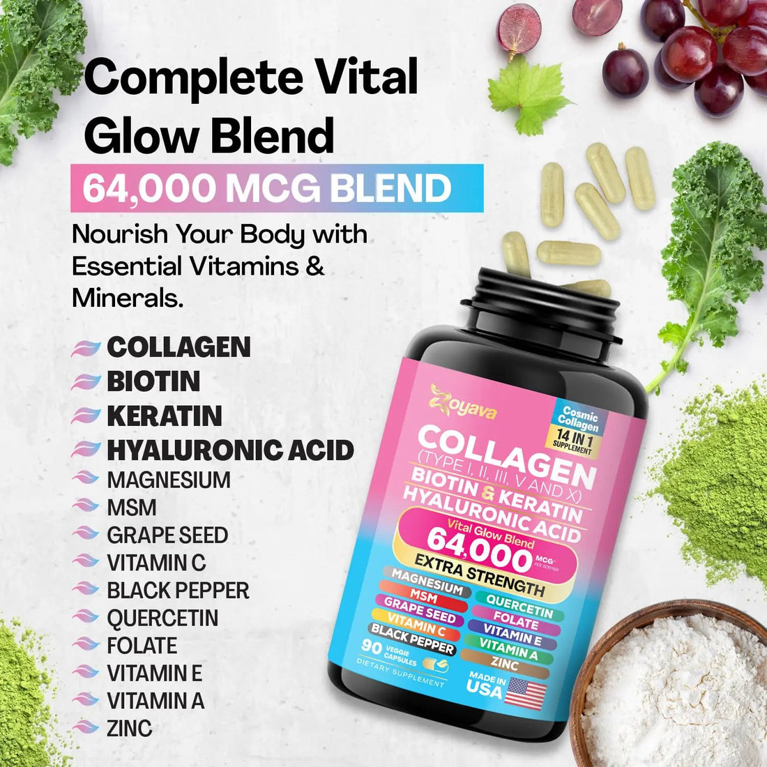 Zoyava Sea Moss 16-in-1 and Collagen 14-in-1 Bundle Zoyava Au supplements