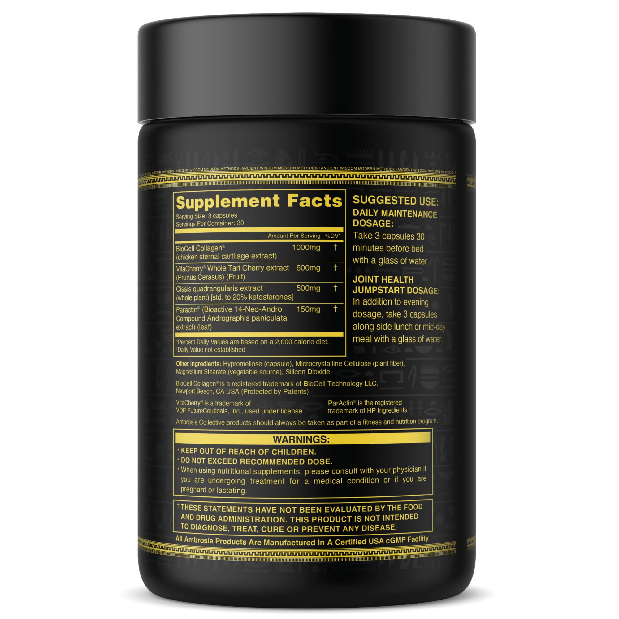 Ambrosia Mwendo - Joint & Ligament Repair | Strengthen Tendons & Increase Soft Tissue Extensibility | Muscle Soreness, & Recovery Time with BioCell Collagen | 90 Veggie Capsules Ambrosia Au supplements