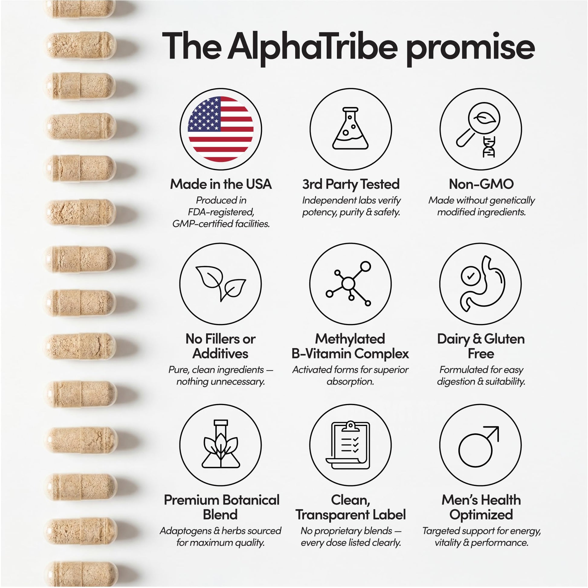 Alpha Tribe Multivitamin for Men with Seamoss Black Seed Oil Ashwagandha Burdock Root, Turmeric Bladderwrack, Vitamin C, Elderberry, Manuka, Yellow Dock | Daily Men's Vitamins and Minerals Supplement Alpha Tribe Au supplements