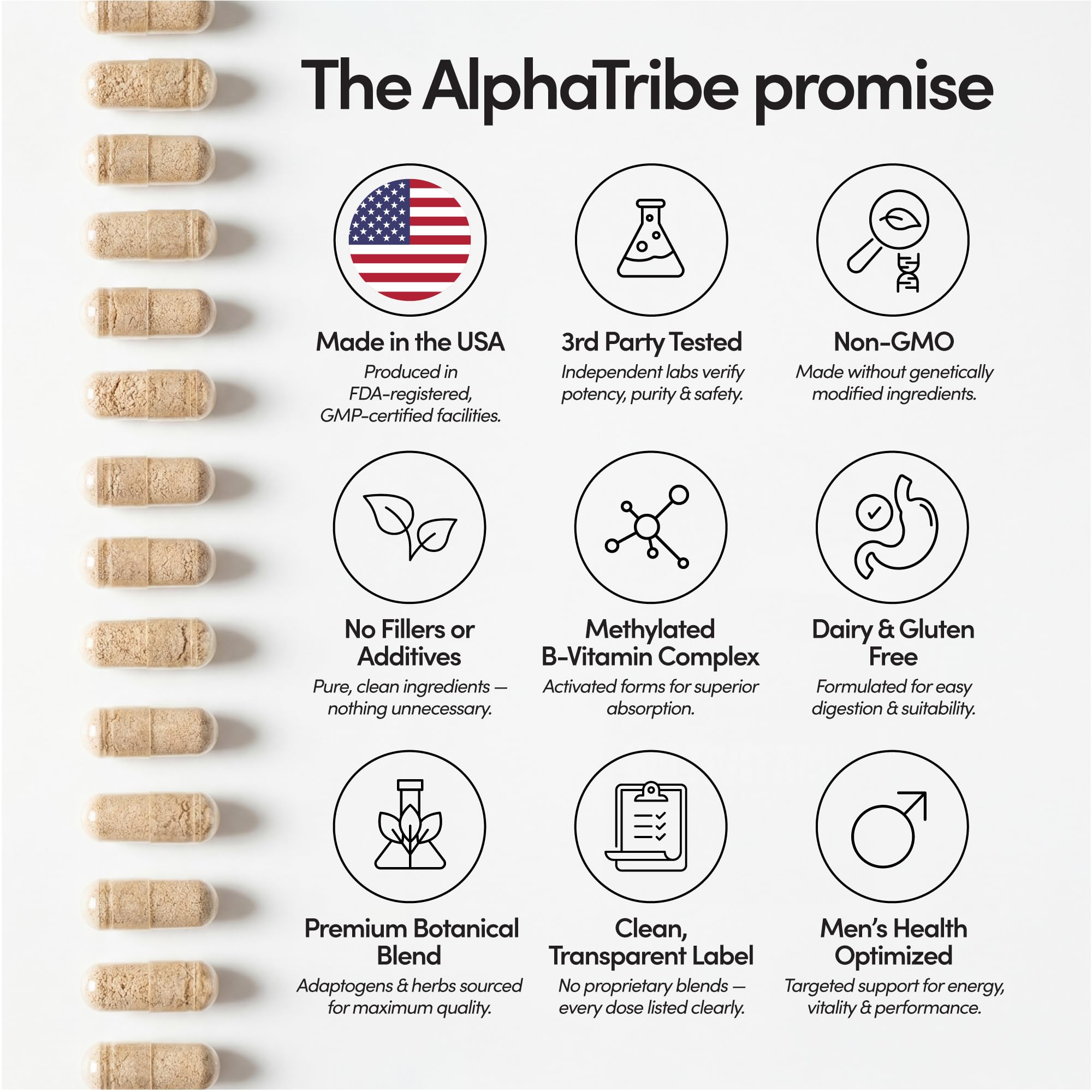 Alpha Tribe Multivitamin for Men with Seamoss Black Seed Oil Ashwagandha Burdock Root, Turmeric Bladderwrack, Vitamin C, Elderberry, Manuka, Yellow Dock | Daily Men's Vitamins and Minerals Supplement Alpha Tribe Au supplements