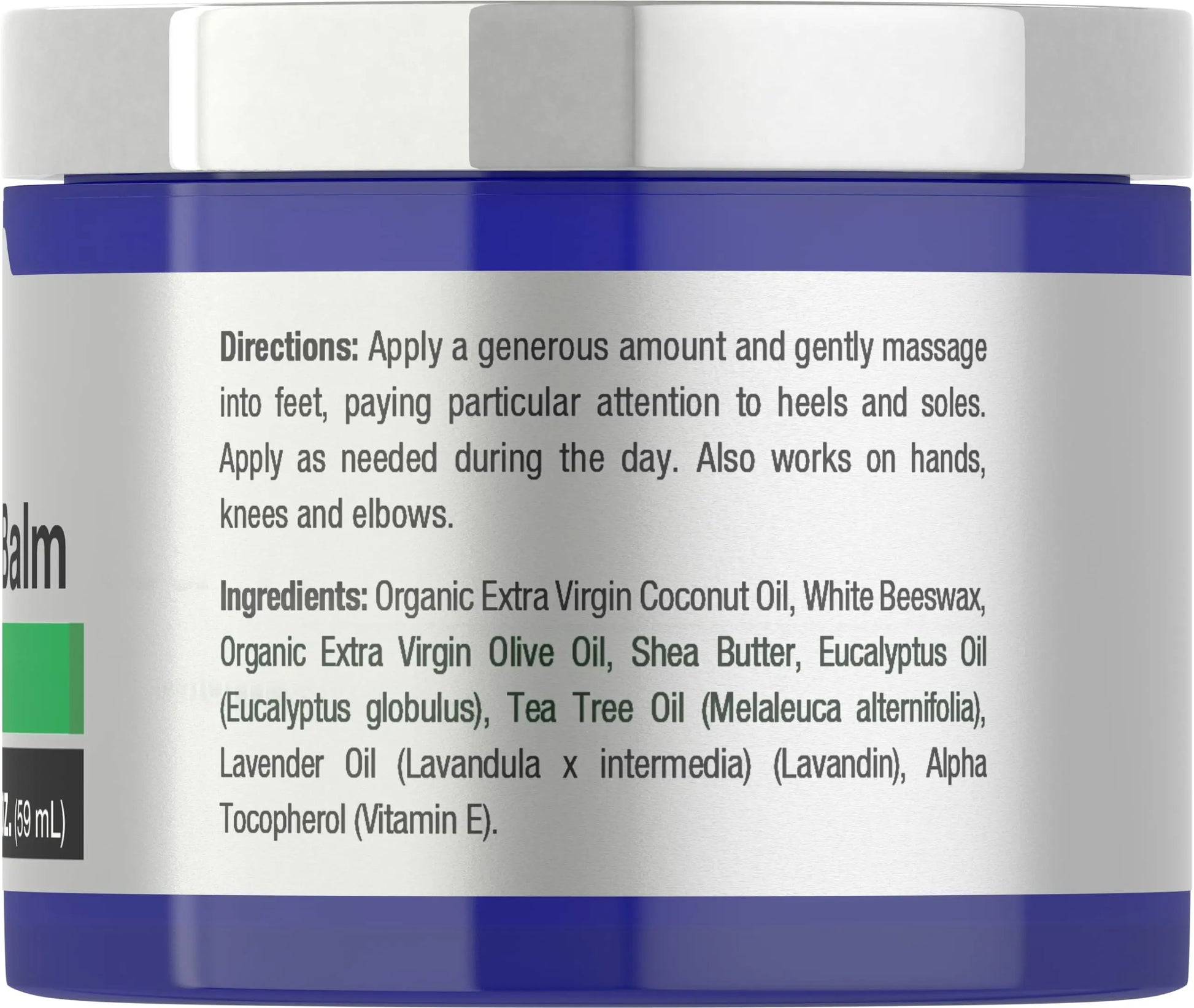 Tea Tree Oil Foot Balm | 2 oz | Moisturizes and Nourishes Dry Skin & Feet | Scientifically Horbäach Au supplements