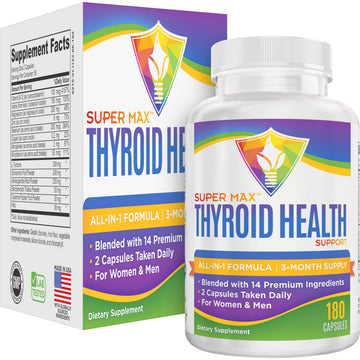 Thyroid Support (3-Month) Supplement All-in-1 with 14 Active Ingredients in 1 Formula | Thyroid Health Support Supplements | Women & Men | 90-Day Bulk Supply | 180 Capsules Elevate Recovery Supplements Au supplements