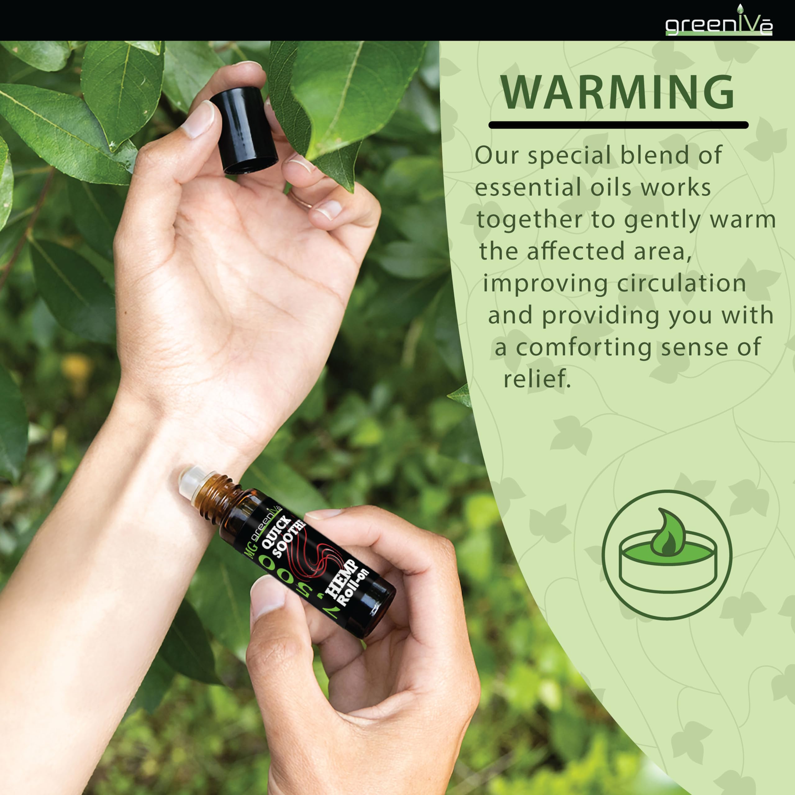 GreenIVe 7,500mg Hemp Roll-On Quick Soothe Therapeutic Essential Oil Blend for Topical Targeting Roll-On (4 Pack) GreenIVe Au supplements