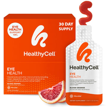 Healthycell Eye Health Daily Liquid Supplement - Eye Vitamins & Minerals with Lutein, Zeaxanthin, Astaxanthin & Beta Carotene for Sight Care & Macular Support - 30 Gel Packs Healthycell Au supplements