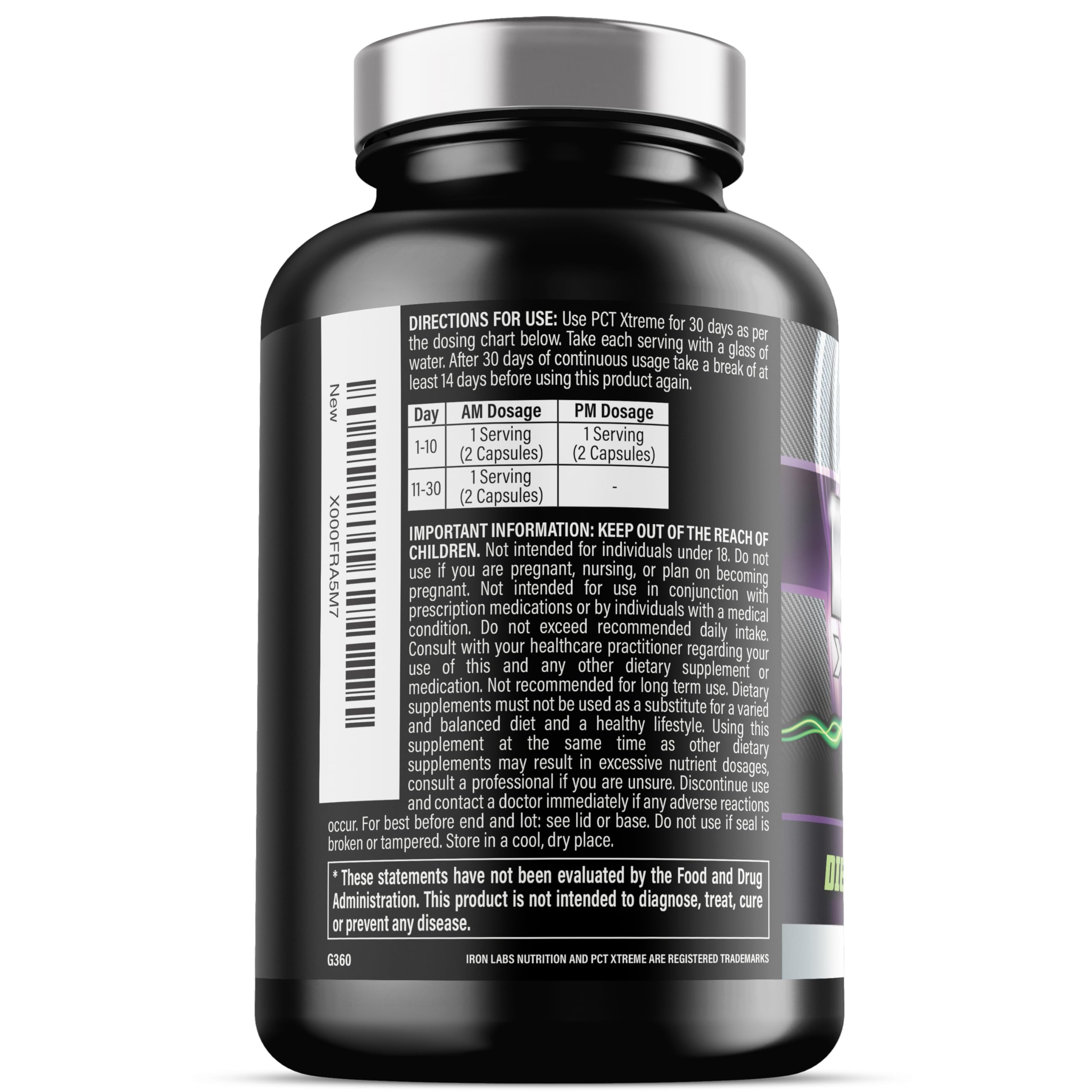 Iron Labs Nutrition PCT Xtreme - PCT Supplement for Men - 30 Day Course - Post Cycle Support Booster (80 Capsules) Iron Labs Nutrition Au supplements