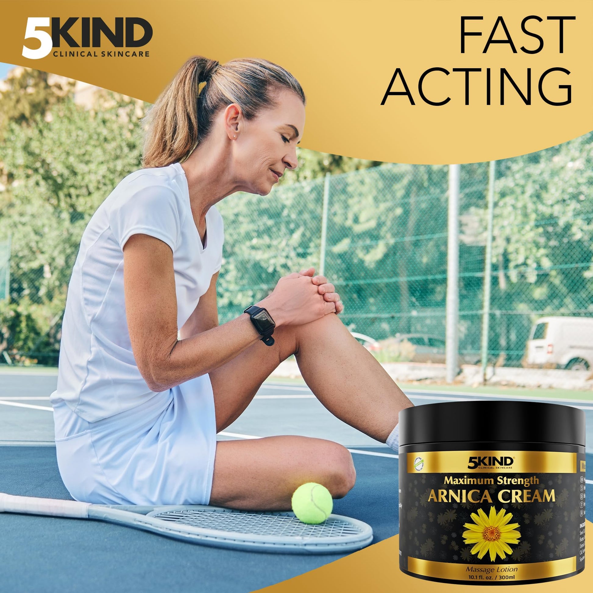 5kind Extra Strong Arnica Cream for Bruising and Swelling 10.1 Fl Oz - Arnica Bruise Cream Extra Strength Fast Healing Thin Skin - High Concentration Arnica Montana Extract for Bruises-Natural Formula 5kind clinical skincare Au supplements