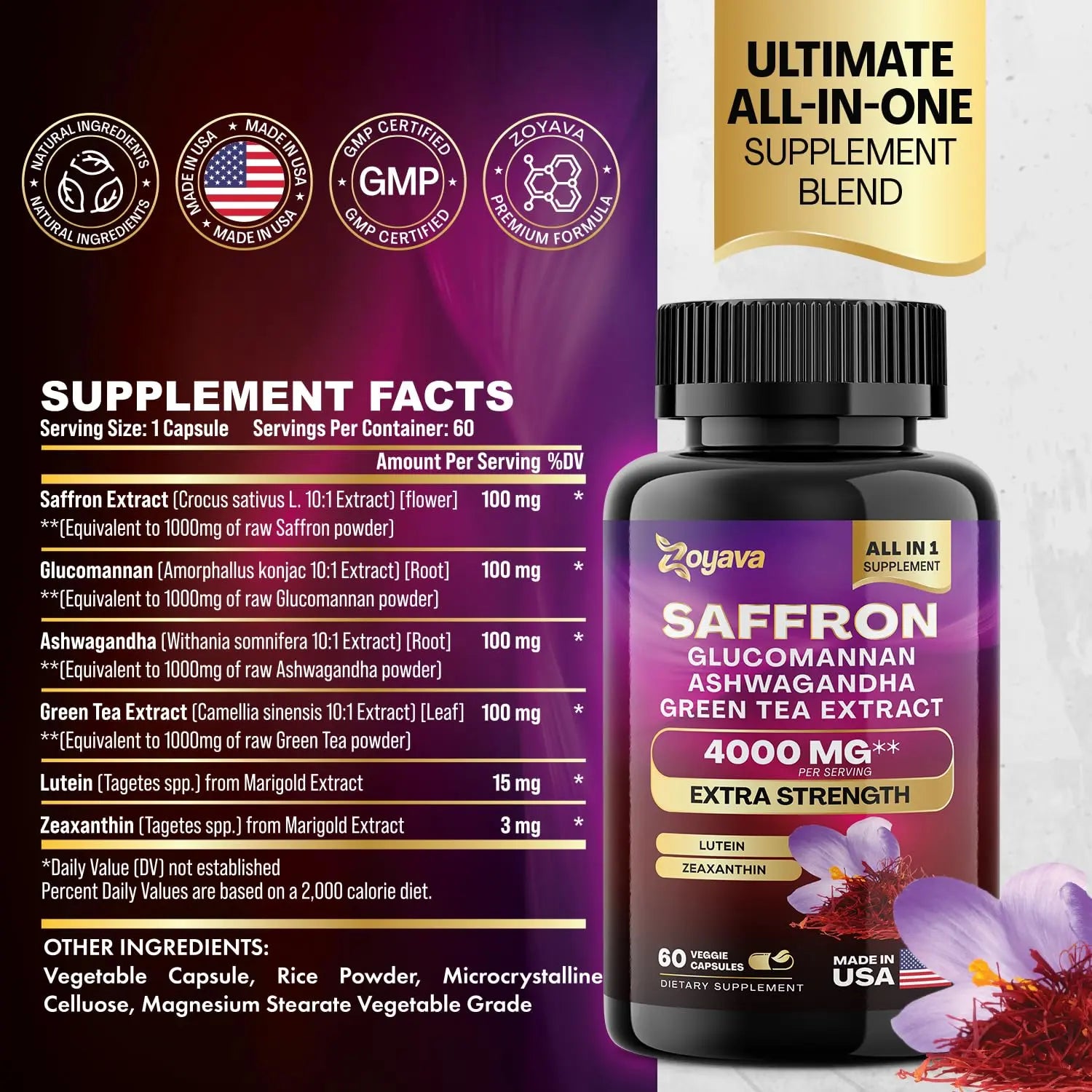 Zoyava Sea Moss 16-in-1 and Saffron 6-in-1 Bundle Zoyava Au supplements