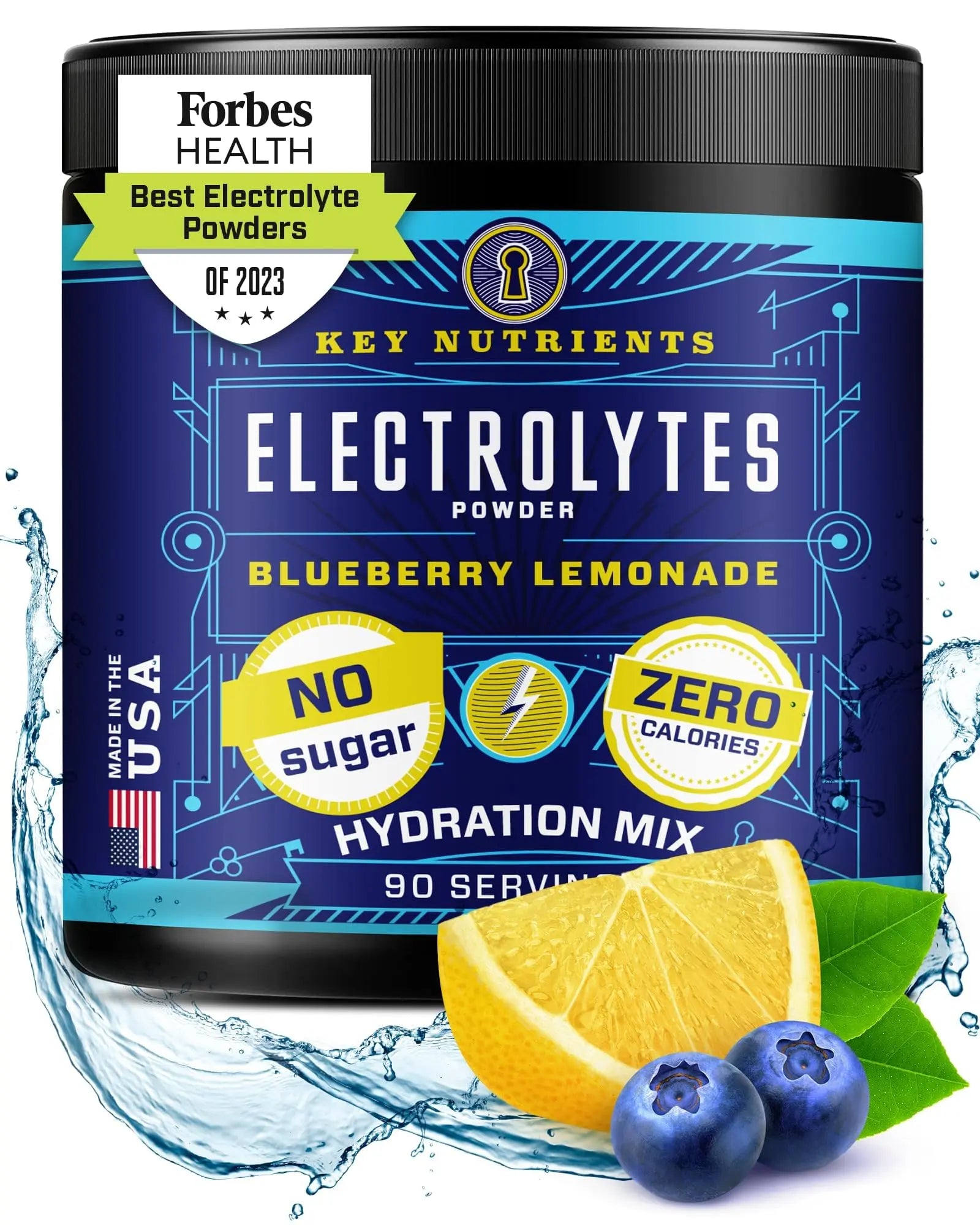 KEY NUTRIENTS Multivitamin Electrolytes Powder No Sugar - Fresh Blueberry Lemonade KEY NUTRIENTS Au supplements