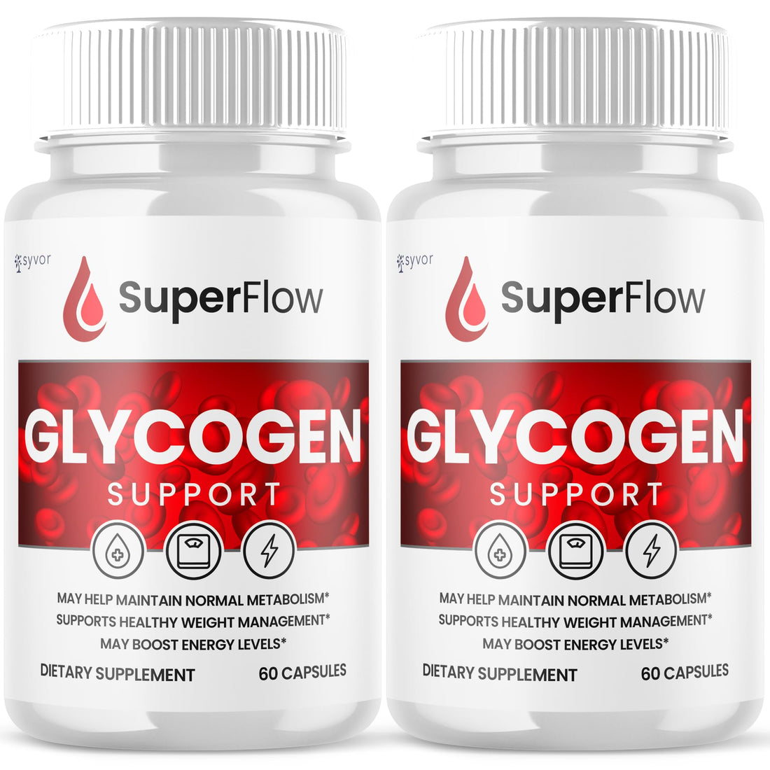 (2 Pack) Super Flow Glycogen Support, Official SuperFlow Advanced Formula Glyco Optimizer Capsules, All Natural Super Flow Pills, Daily Wellness Supplement to Support Healthy Balance (120 Capsules) Syvor Au supplements