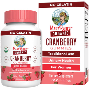MaryRuth Organics Organic Cranberry Gummies - 500mg Supplement | Urinary Tract Health for Women | with D Mannose | Traditional Use MARYRUTH'S Au supplements