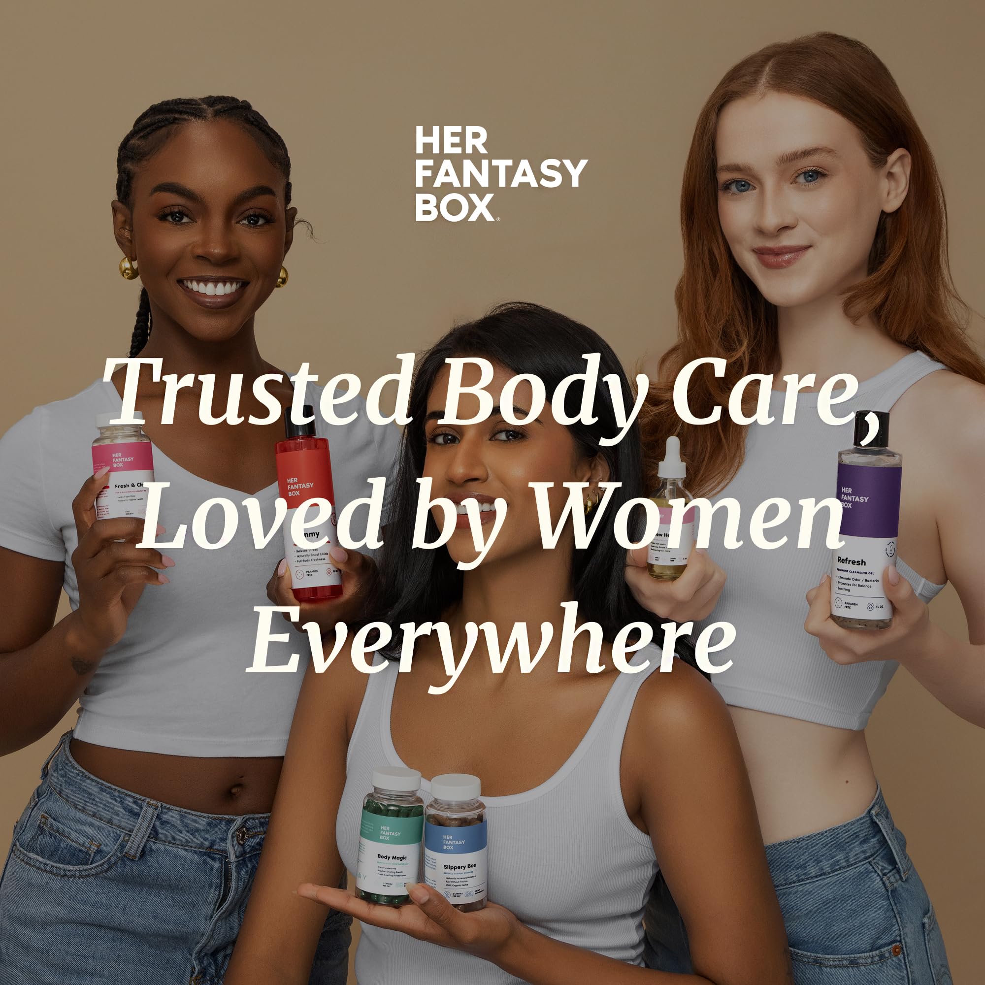 Her Fantasy Box | Healthy Box | Vaginal Probiotics for Women – Prebiotics + Advanced Lactobacillus Blend – Hormonal Balance, PMS Relief – Feminine Health Support with Cranberry & D-Mannose Her Fantasy Box Au supplements