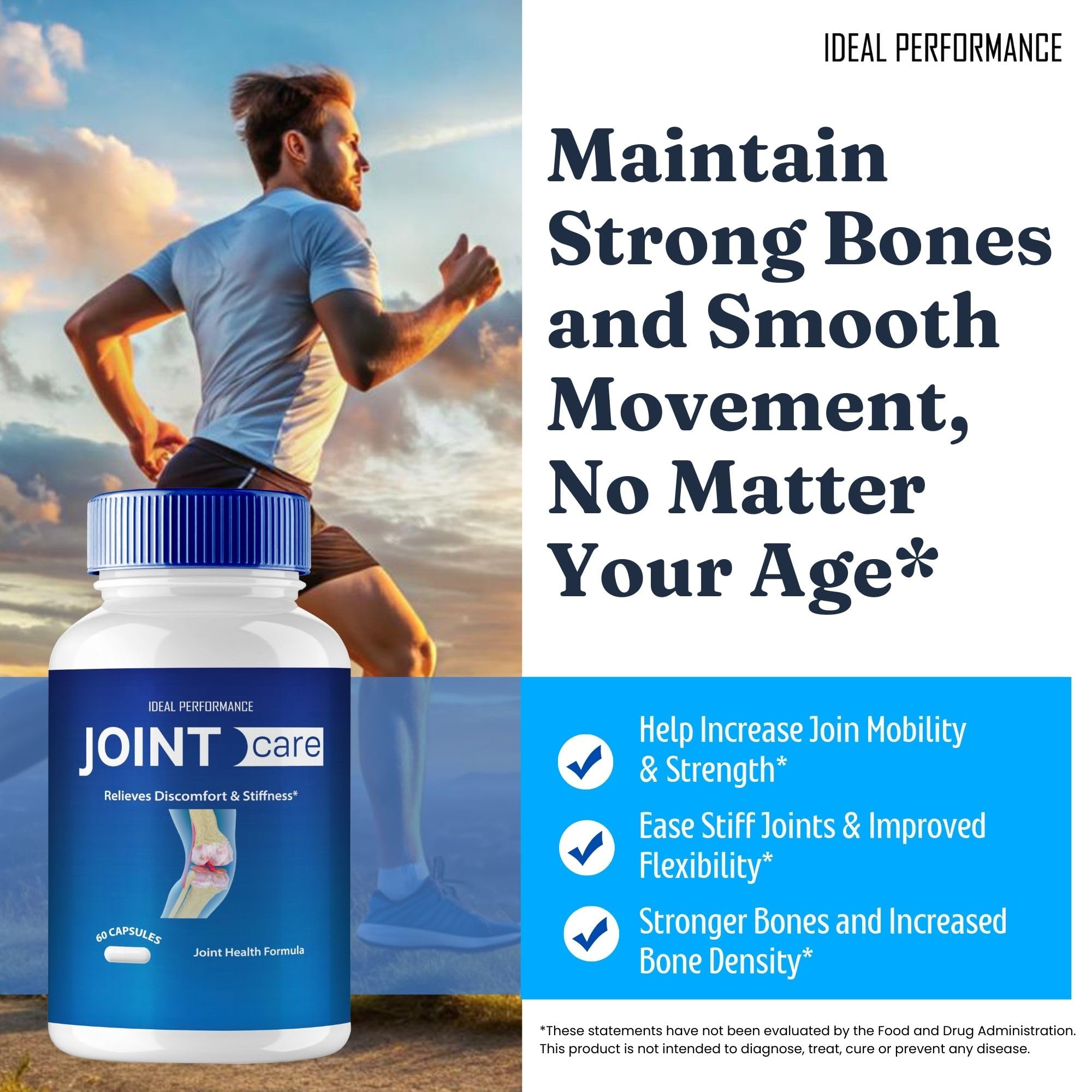 IDEAL PERFORMANCE Joint Care Support Capsules, JointCare Supplement Pills All Natural Formula to Fortify Bones & Bolster Flexibility - Maximum Strength, Joint Care Support Reviews (5 Pack) IDEAL PERFORMANCE Au supplements