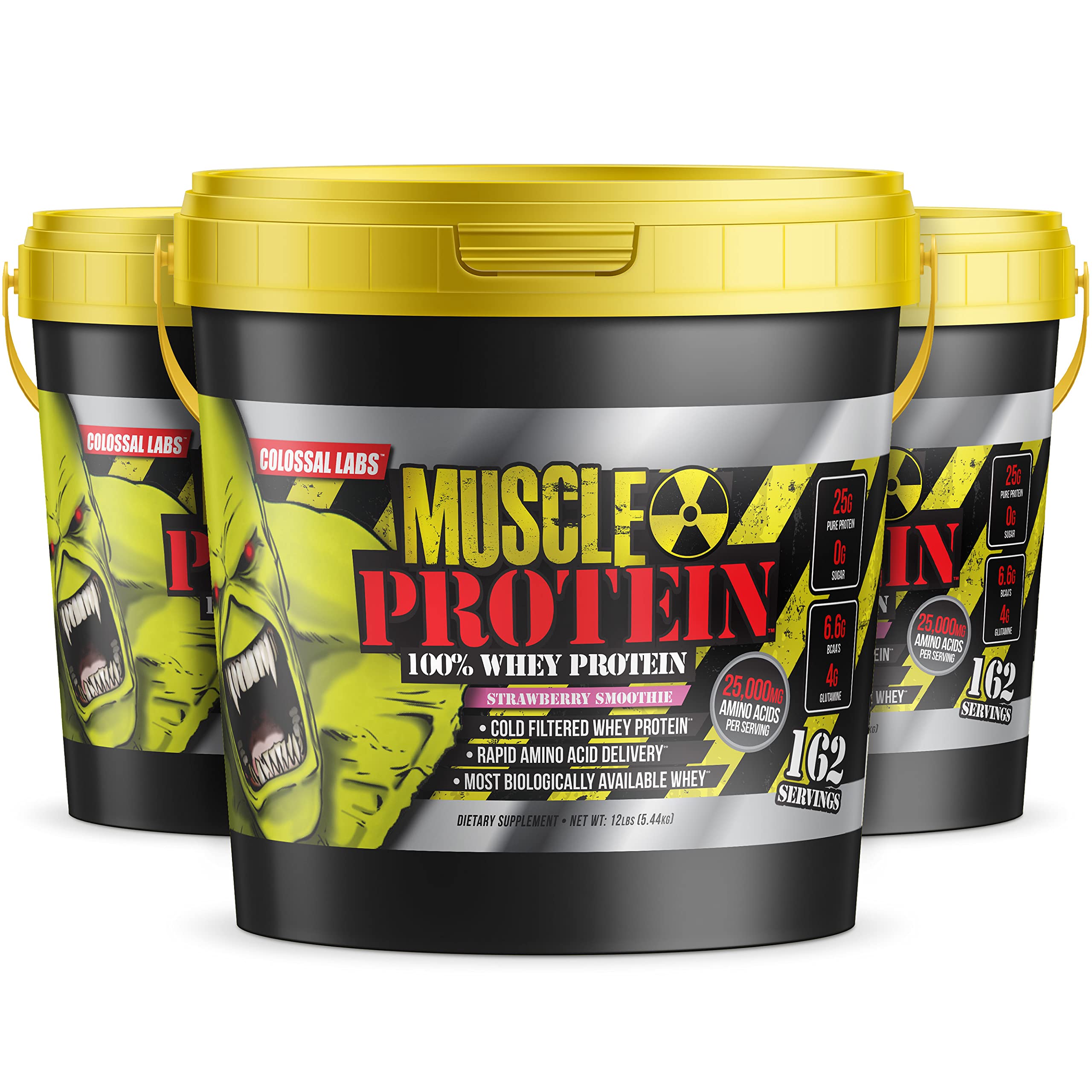 COLOSSAL LABS Muscle Protein Whey Powder [12 lbs/Pack of 1]-Strawberry Protein COLOSSAL LABS Au supplements