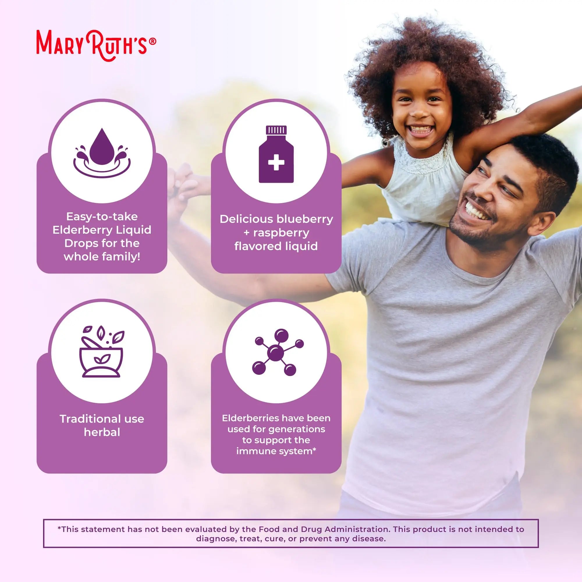 MARYRUTH'S Elderberry Liquid Drops for Adults & Kids | Immune Support | Antioxidant | Overall Wellness | Elder Berry Extract | USDA Organic | Sugar Free | Vegan | Non-GMO | Gluten Free | 1 Fl Oz MARYRUTH'S Au supplements