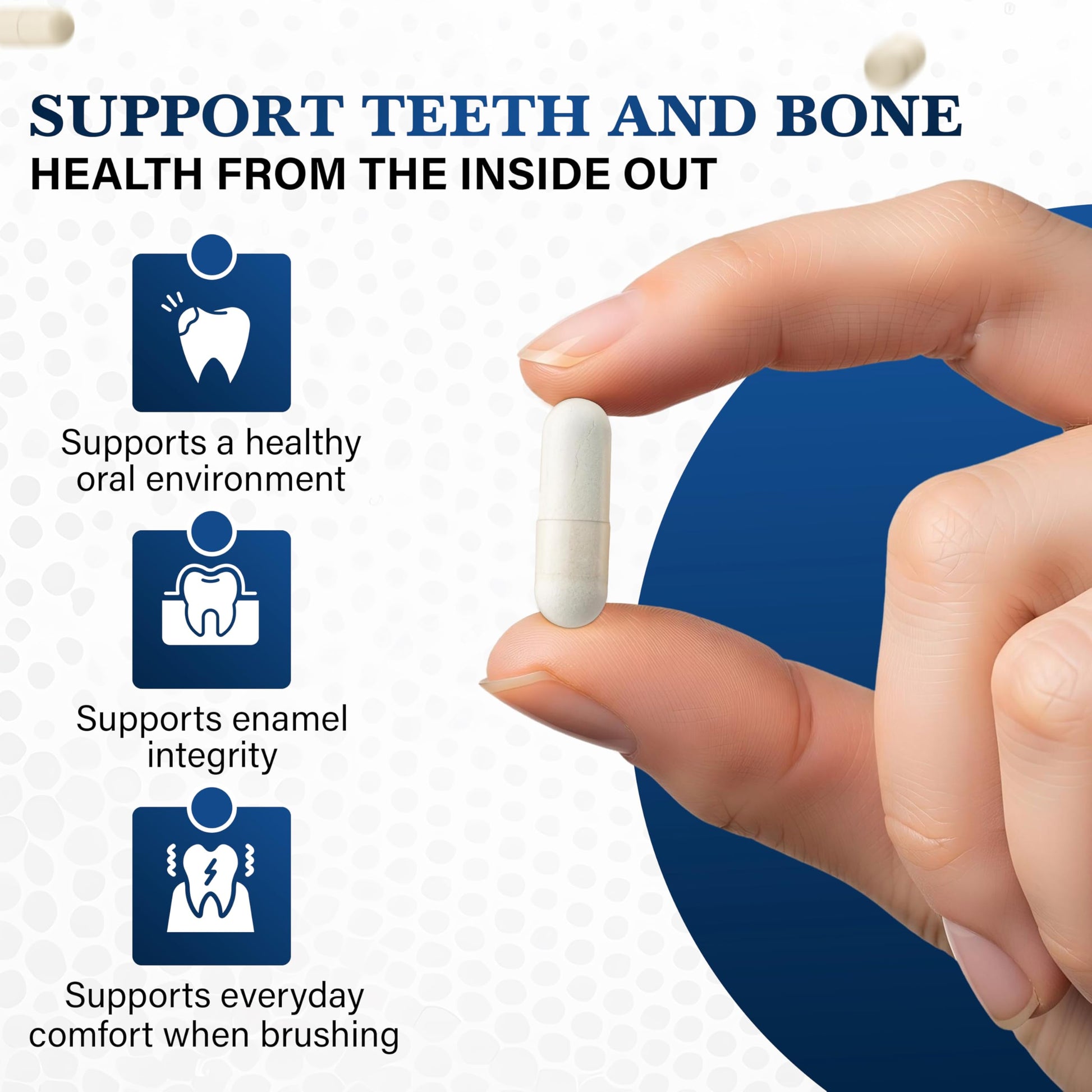 Living Well with Dr. Michelle Tooth & Bone Formula - Supplement with Calcium for Bone Strength & Tooth Enamel Support, D3 + K2, 120 Capsules, Non-GMO, Gluten-Free Living Well with Dr. Michelle Au supplements