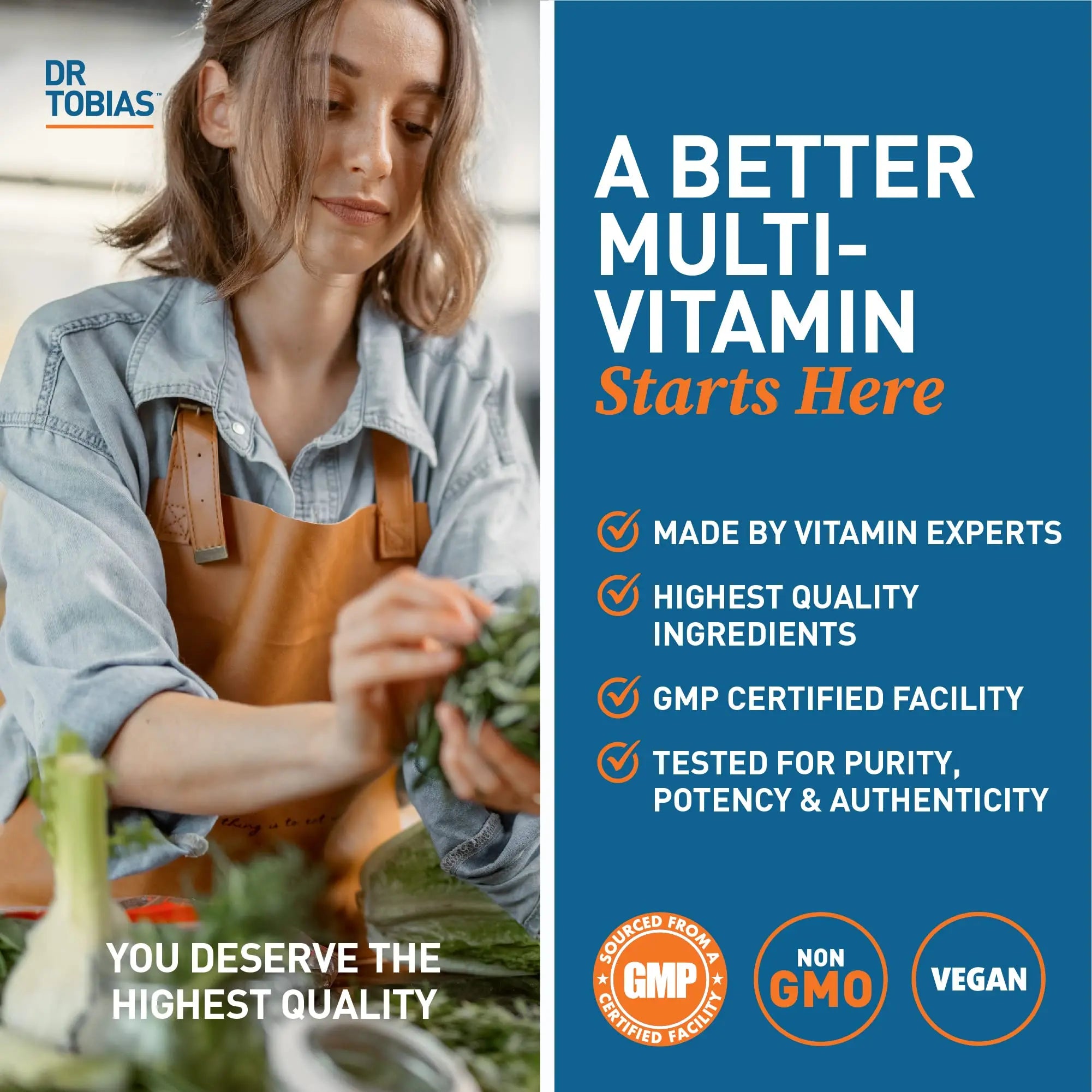 Dr. Tobias Adult Multivitamin for Women & Men, Immune Supporting Vitamins from 42 Fruits, Vegetables, Plus Probiotics, Vegan Multivitamins Dr. Tobias Au supplements