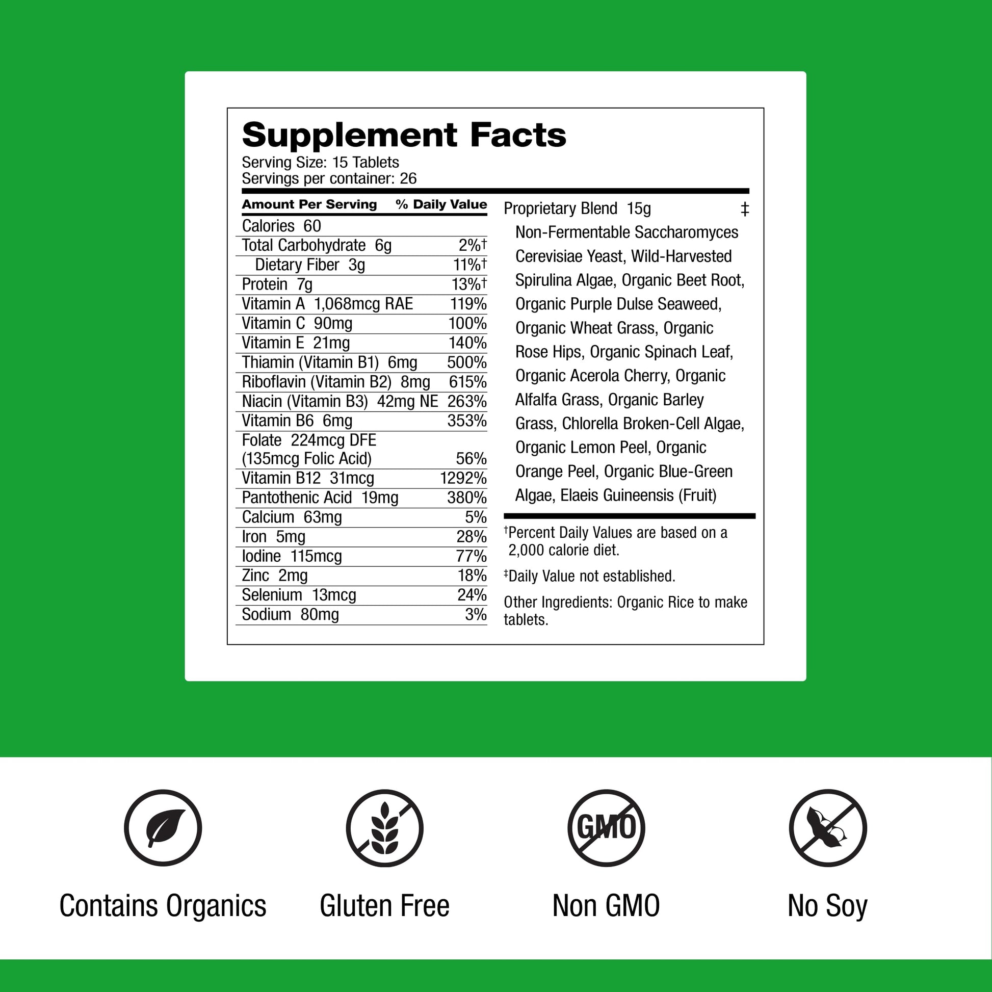 Dr. Schulze's SuperFood Plus - Everyday Superfood Supplement to Support Overall Wellness - Clean, Quality Nutrition - Supports Metabolism & Daily Energy - Gluten-Free & Dairy-Free - 390 Tablets Dr. Schulze's Au supplements