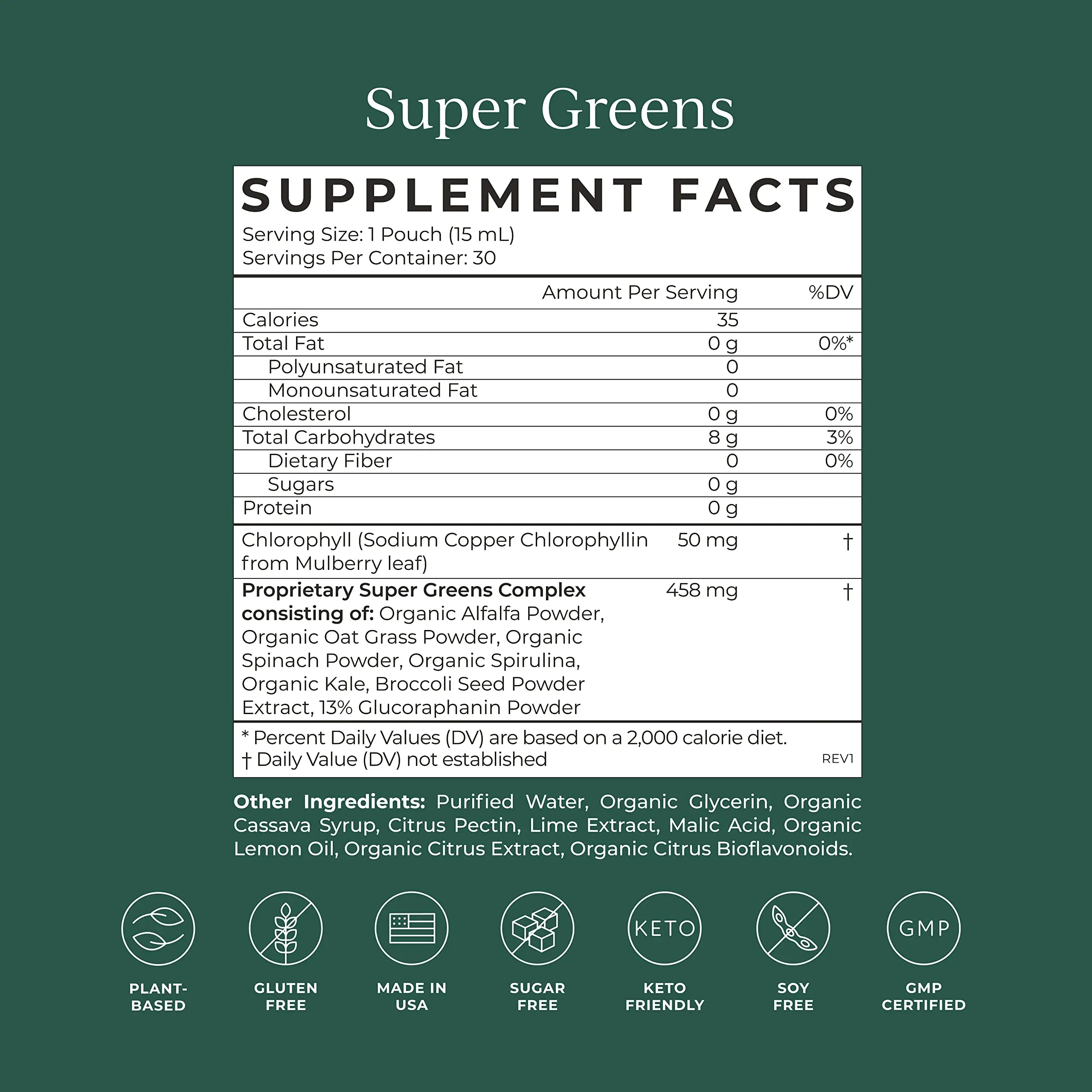 CYMBIOTIKA Super Greens Supplement with Chlorophyll, Spirulina, Daily Vegan Superfood Packets for Digestive Gut Health, Detox, Energy and Immune Support, Citrus Lime Flavor, 15 mL Pouches, 30 Pack CYMBIOTIKA Au supplements