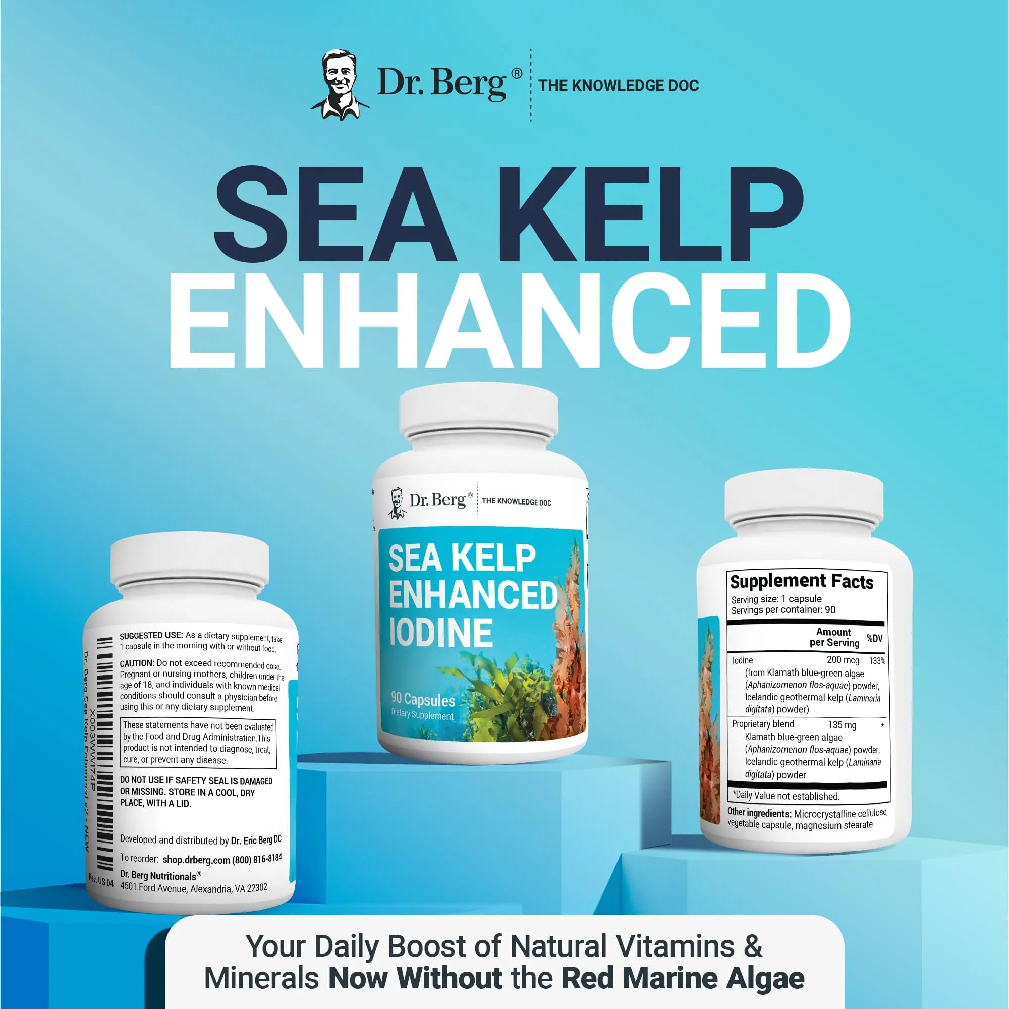 Dr. Berg's Sea Kelp Enhanced - Pure Healthy Thyroid Support Natural Antioxidants Dr. Berg Nutritionals Au supplements