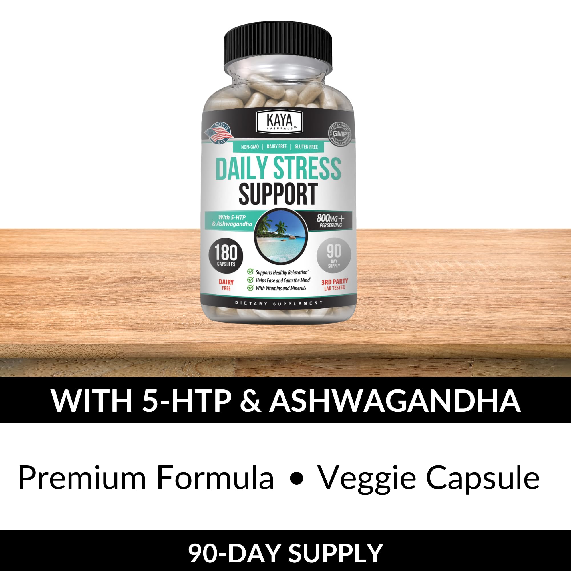 Kaya Naturals - Natural Herbal Support Vitamin Supplement are Designed to Help You find Balance and Relaxation in Your Daily Routine - Vitamin Supplement - 180 Capsules Kaya Naturals Au supplements