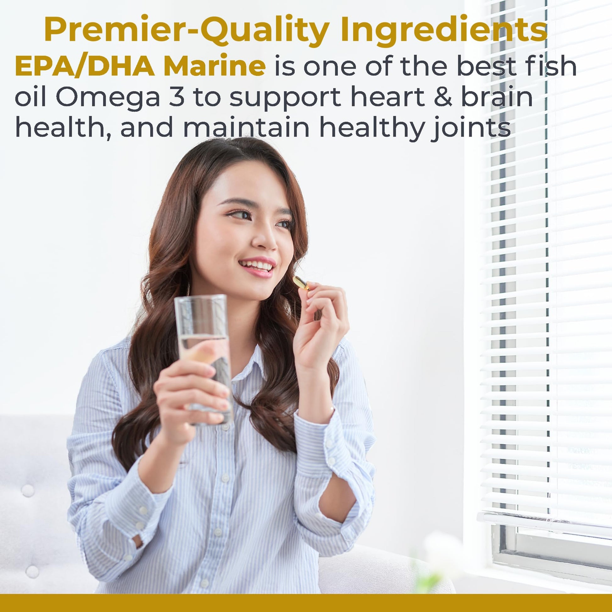 Premier Research Labs EPA DHA Marine Softgels - Omega 3 Fish Oil, EPA DHA Omega 3 Supplement, Fatty Acids for Women & Men, Natural - 90 Softgel Capsules Premier Research Labs Au supplements