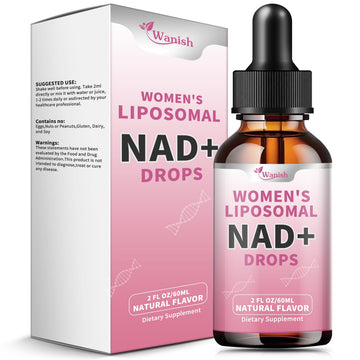 Liposomal NAD Liquid Supplement for Women, Pure 500mg NAD Nicotinamide - Cell Regeneration，Energy & Metabolism Support, Vegan,Sugar Free，Additives Free，2 Fl Oz Wanish Au supplements
