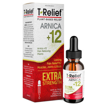 MediNatura T-Relief Extra Strength Oral Drops Arnica +12 Fast-Acting Natural Relieving Actives for Back Neck Joint Muscle Hand & Foot Aches Pains & Soreness - 1.69 oz MediNatura Au supplements