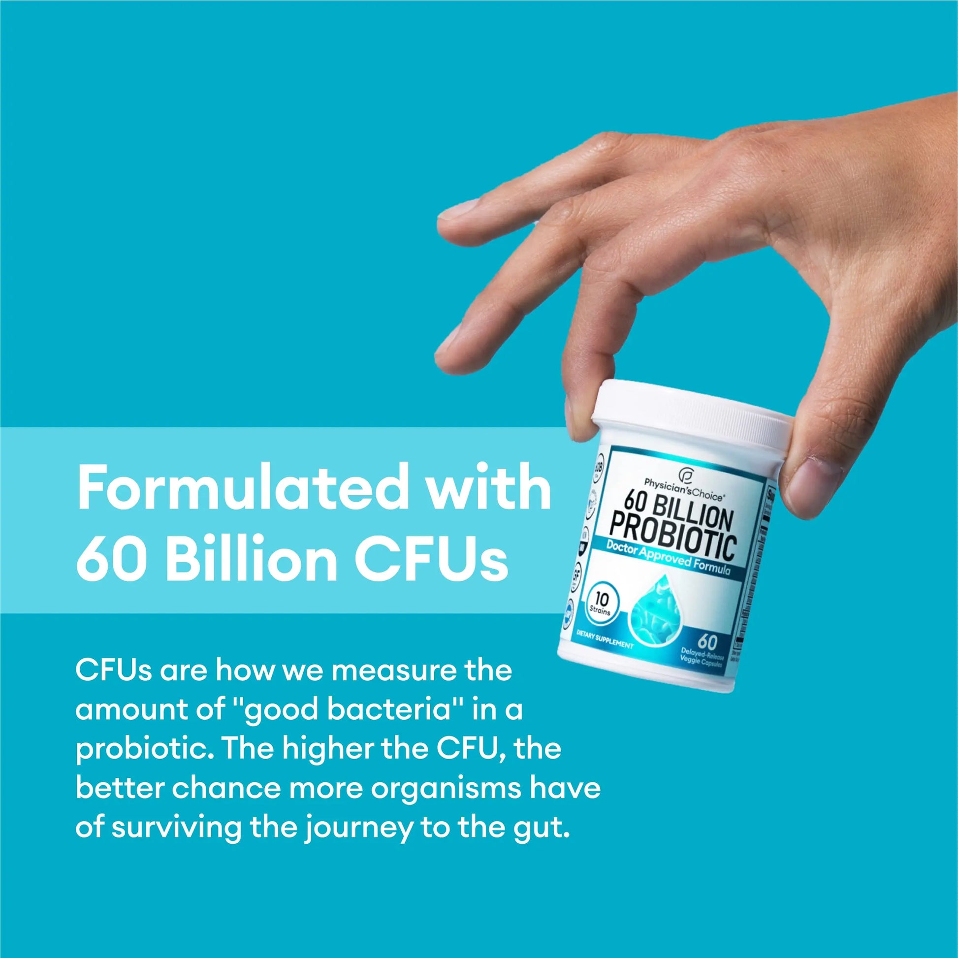 Physician's CHOICE Probiotics 60 Billion CFU - 10 Strains + Organic, 60ct Physician's CHOICE Au supplements