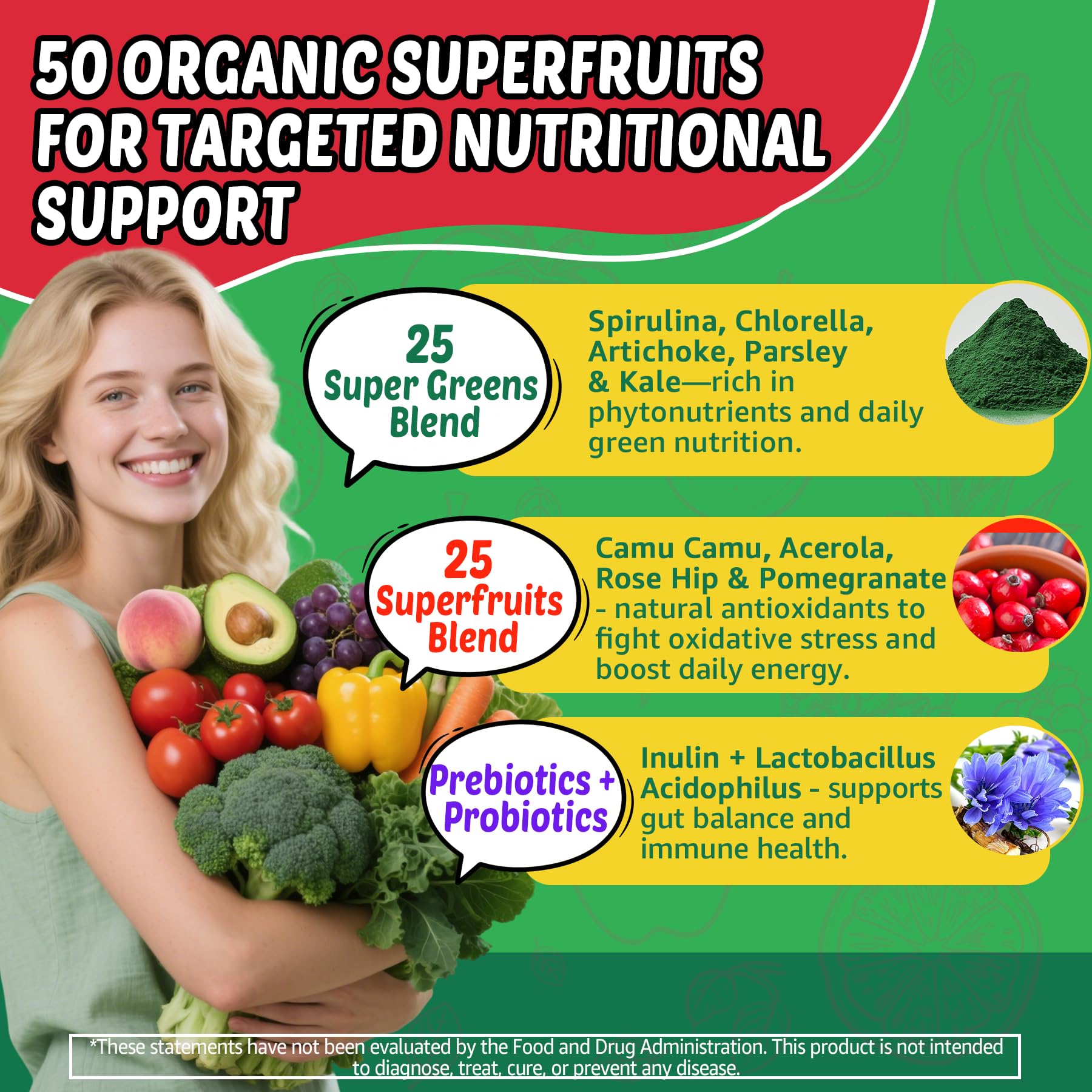 Super Greens Gummies, Daily Green Superfood Supplement w/Spirulina, Chlorella, Mushrooms, Probiotics, Multivitamins, 50+ Super Greens & Veggies Gummies to Boost Immunity, Energy & Gut Health, 120cts EnvyCure Au supplements