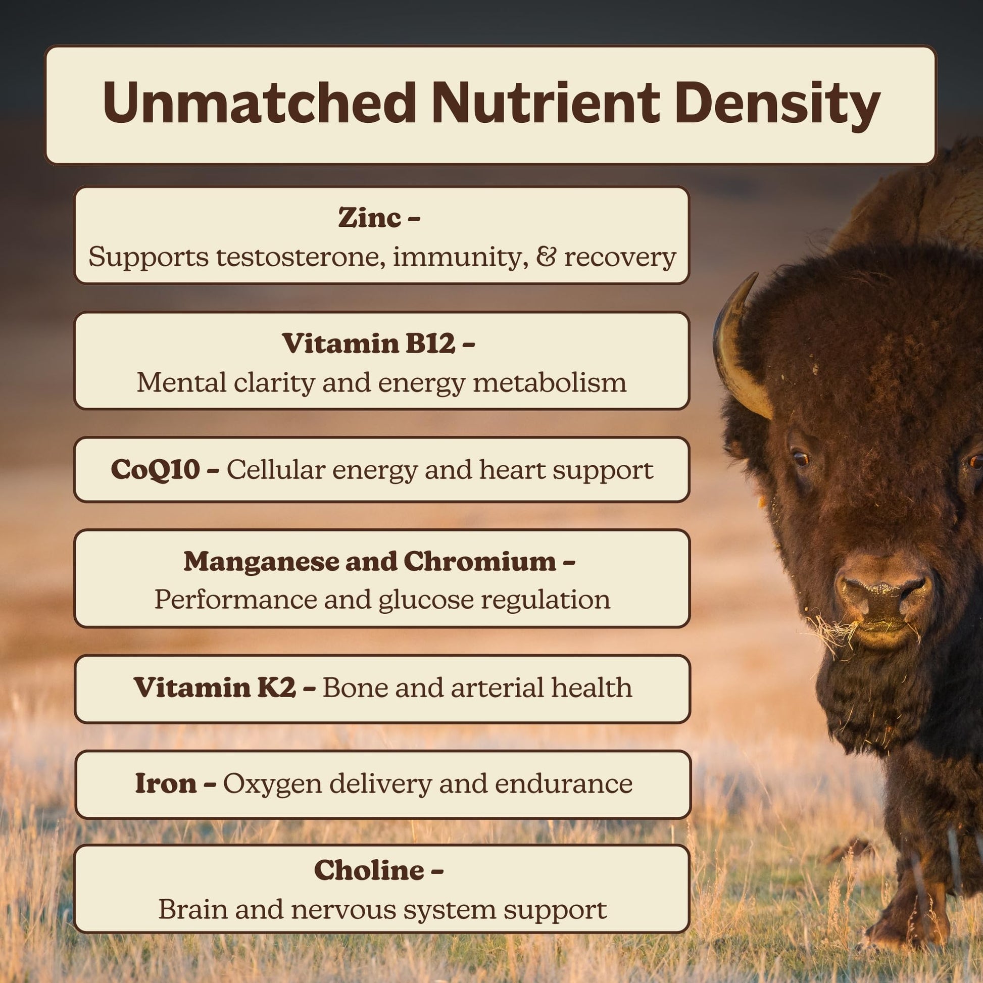 MK Supplements American Beast | Bison Liver & Heart Capsules | ~49x More CoQ10 Than Beef Liver | Regeneratively Raised Bison | 150 Capsules MK Supplements Au supplements