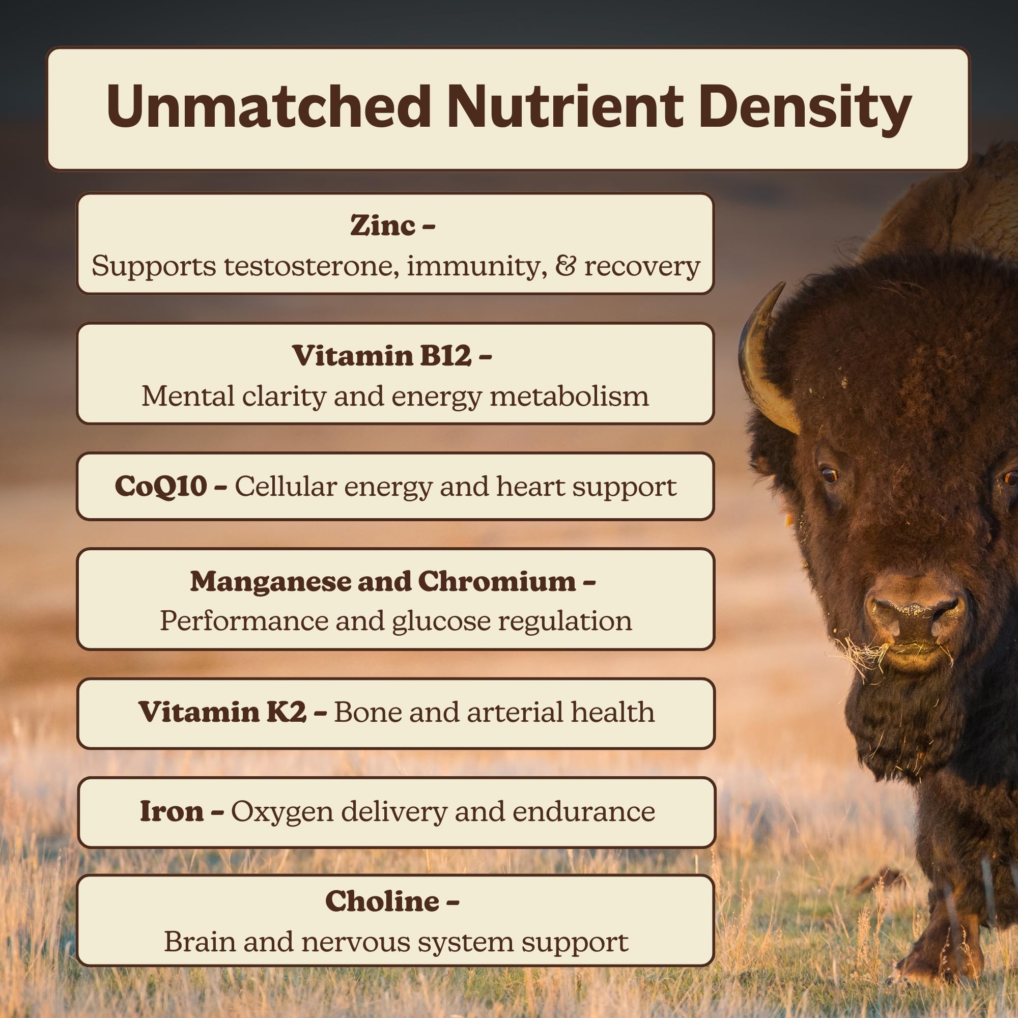MK Supplements American Beast | Bison Liver & Heart Capsules | ~49x More CoQ10 Than Beef Liver | Regeneratively Raised Bison | 150 Capsules MK Supplements Au supplements