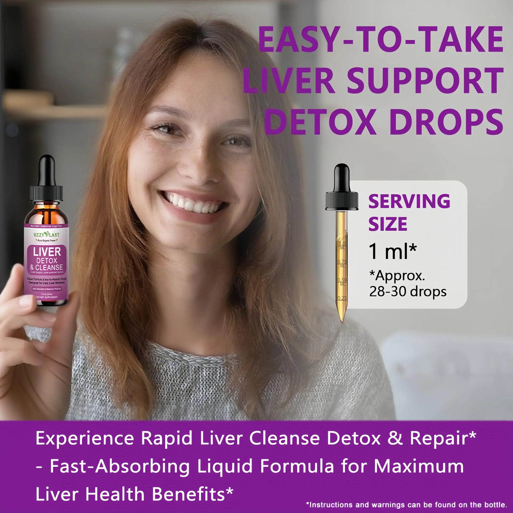 Liver Cleanse Detox & Repair Drops - Liquid Liver Support Tincture with Milk Thistle, Dandelion, Artichoke, TUDCA, NAC, Chanca Piedra - 15-in-1 Advanced Liver Detox Health Supplement - Vegan, Non-GMO HZZYPLANT Au supplements