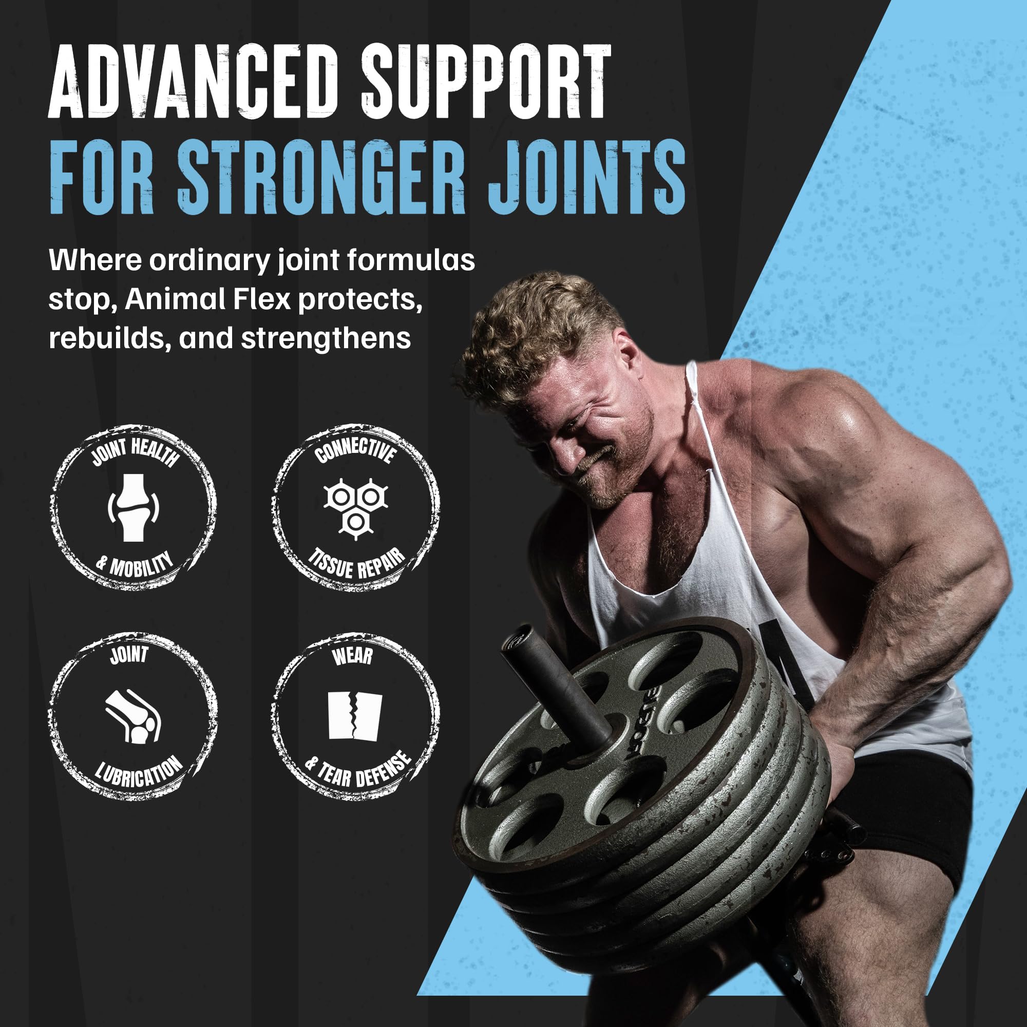Animal Flex - Glucosamine Chondroitin Joint Supplement for Women and Men Discomfort with Turmeric, MSM, Boswellia for Cartilage, Joint Health, Muscles, Back, Knees, Shoulder, and Hip, 44 Packs Animal Au supplements