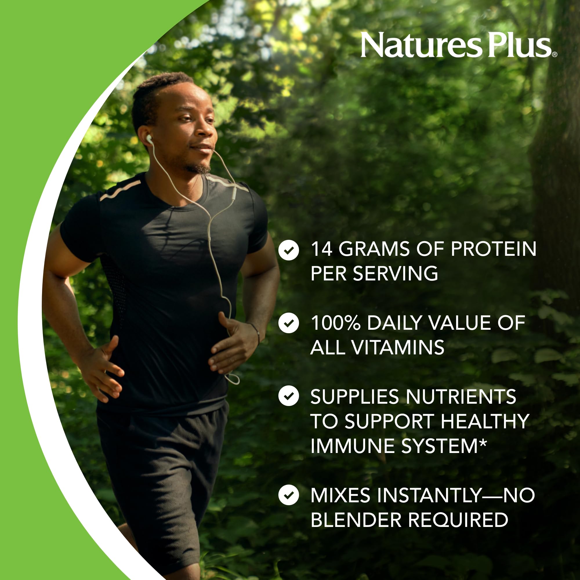 NaturesPlus SPIRU-TEIN, Chocolate - 1.05 lb - Plant-Based Protein Shake - Non-GMO, Vegetarian, Gluten Free - 17 Total Servings NaturesPlus Au supplements