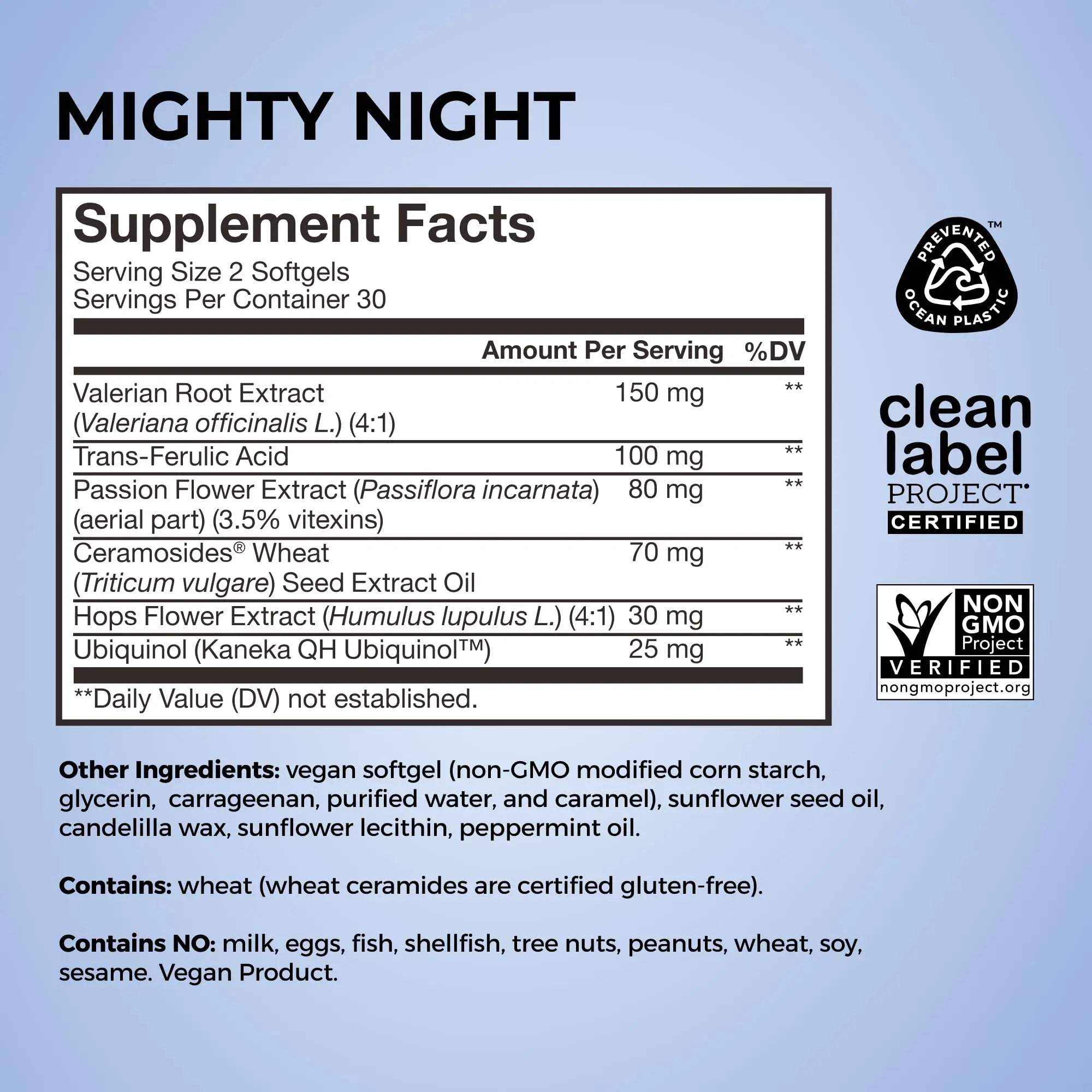 HUM Mighty Night Nighttime Sleep Supplement for Skin Care, CoQ10, Valerian Root & Ferulic Acid to Support Cell Turnover, Skin Vitamins for Women and Men, Overnight Beauty Vitamins, 60 Vegan Softgels HUM Au supplements