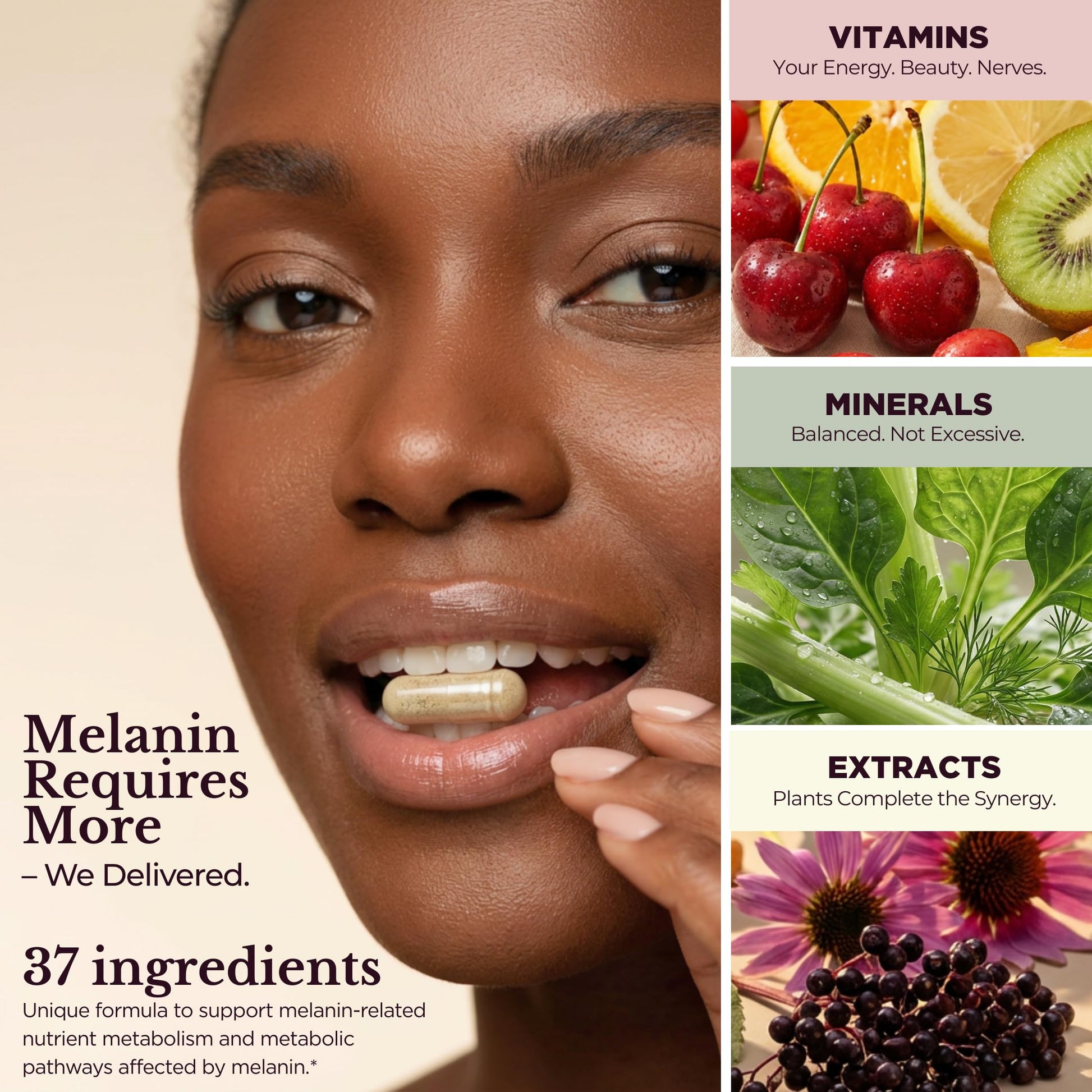TODICAMP Melanin-Rich Physiology Women's Wellness Formula with 37 Active Ingredients - Daily Multivitamin for Women Hormone Balance, Energy Vitamins for Women, Biotin Supplement for Hair Skin & Nails TODICAMP Au supplements