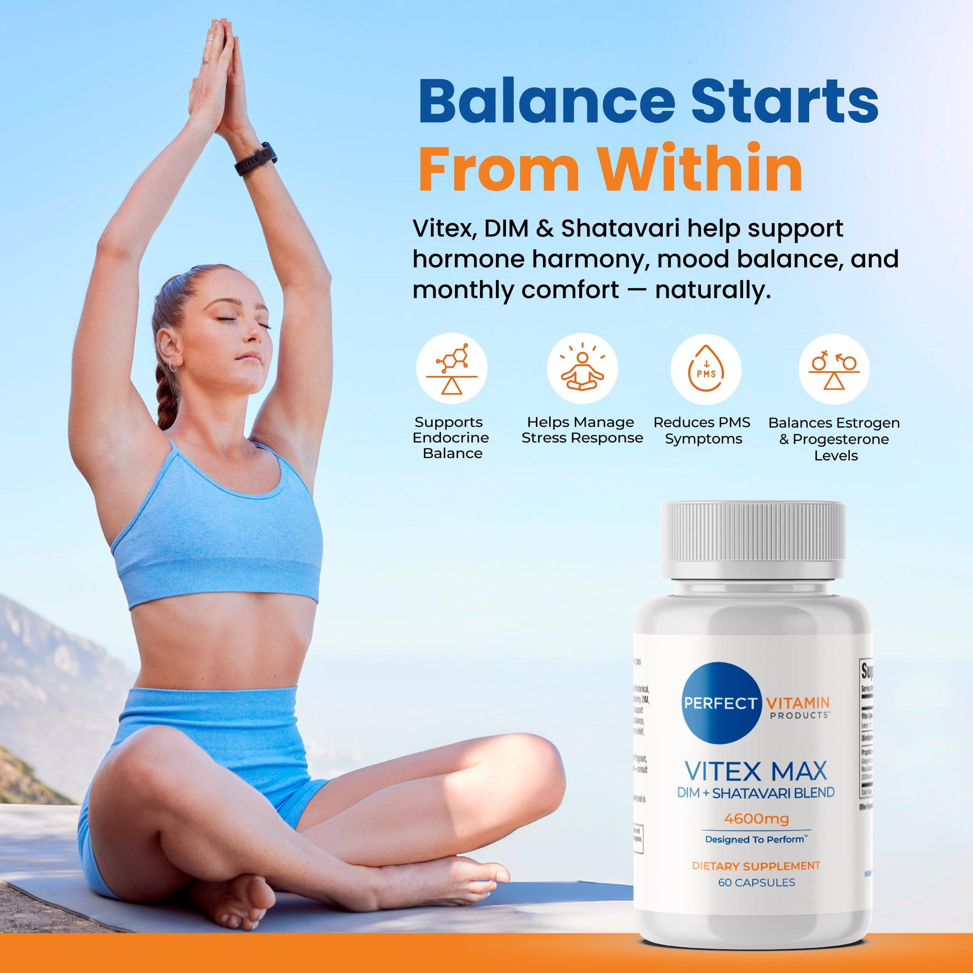 Perfect Vitamin Products Vitex Max DIM + Shatavari – Hormone Balance & Menopause Support for Women – Vegan Blend with Adaptogens for Mood, Cycle & Stress Relief – 4600mg (2-Pack) Perfect Vitamin Products Au supplements