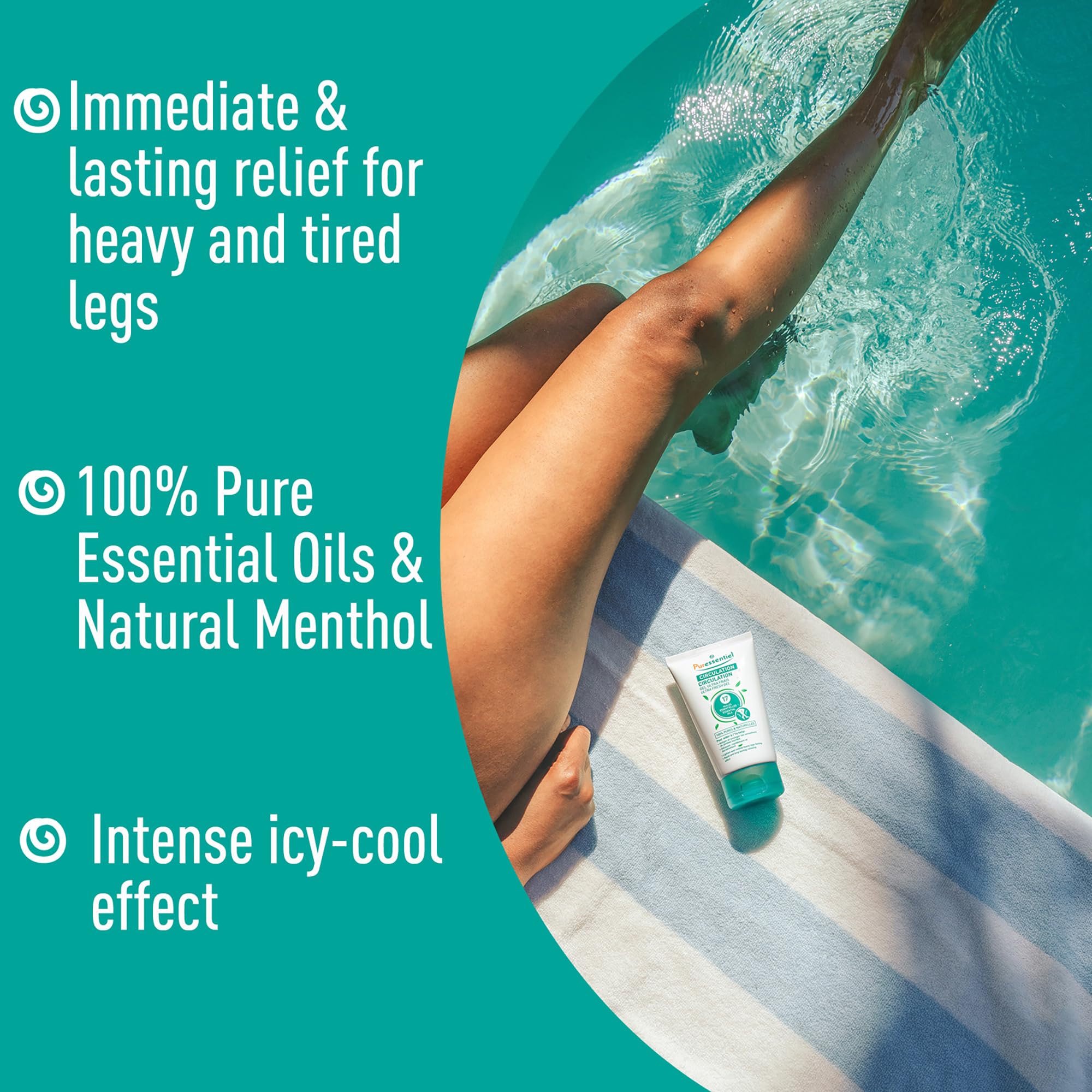Puressentiel Soothing Gel for Tired Feet, Ankles, Legs - Aromatherapy Lotion with 17 Essential Oils for Body and Skin - Instant, Lasting Relief and Circulation - Natural and Alcohol Free - 4.22 oz Puressentiel Au supplements